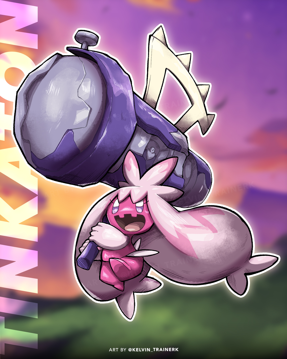 tinkaton (pokemon) drawn