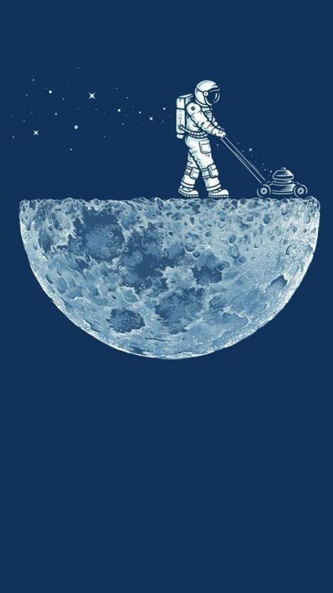 Cartoon Space iPhone Wallpaper