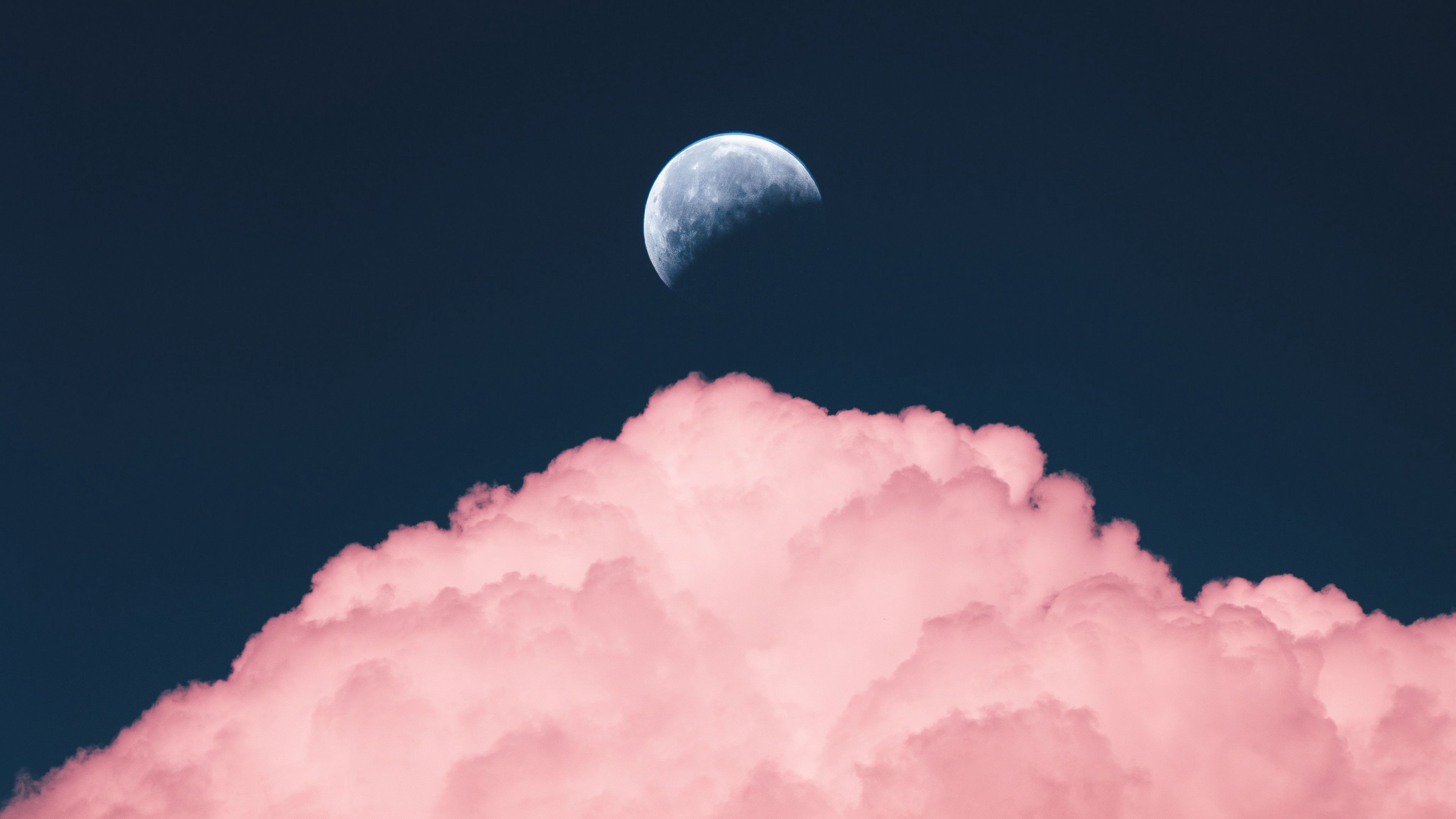 Download wallpaper 3840x2160 sky, moon
