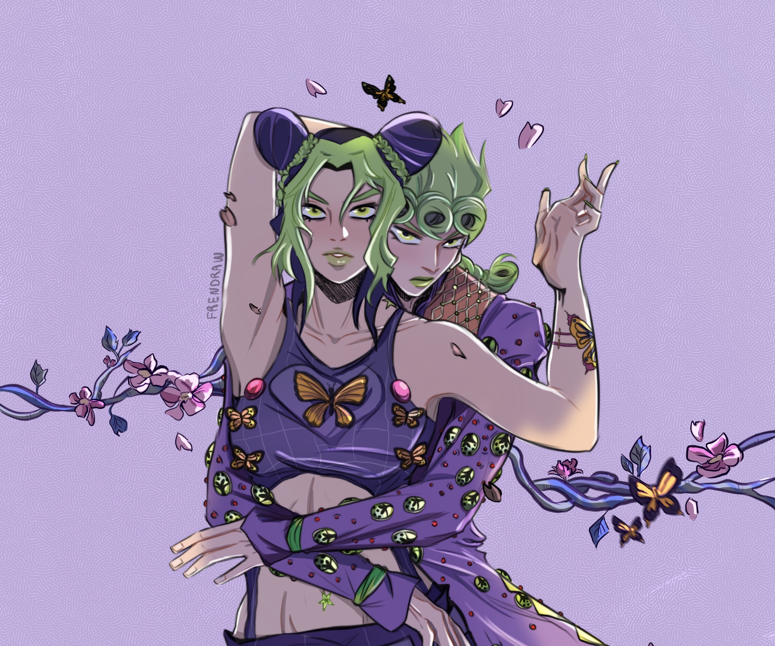 HD desktop wallpaper: Anime, Jojo's Bizarre Adventure, Jolyne Cujoh, Giorno Giovanna, Jojo's Bizarre Adventure: Golden Wind, Stone Ocean (Jojo's Bizarre Adventure) download free picture