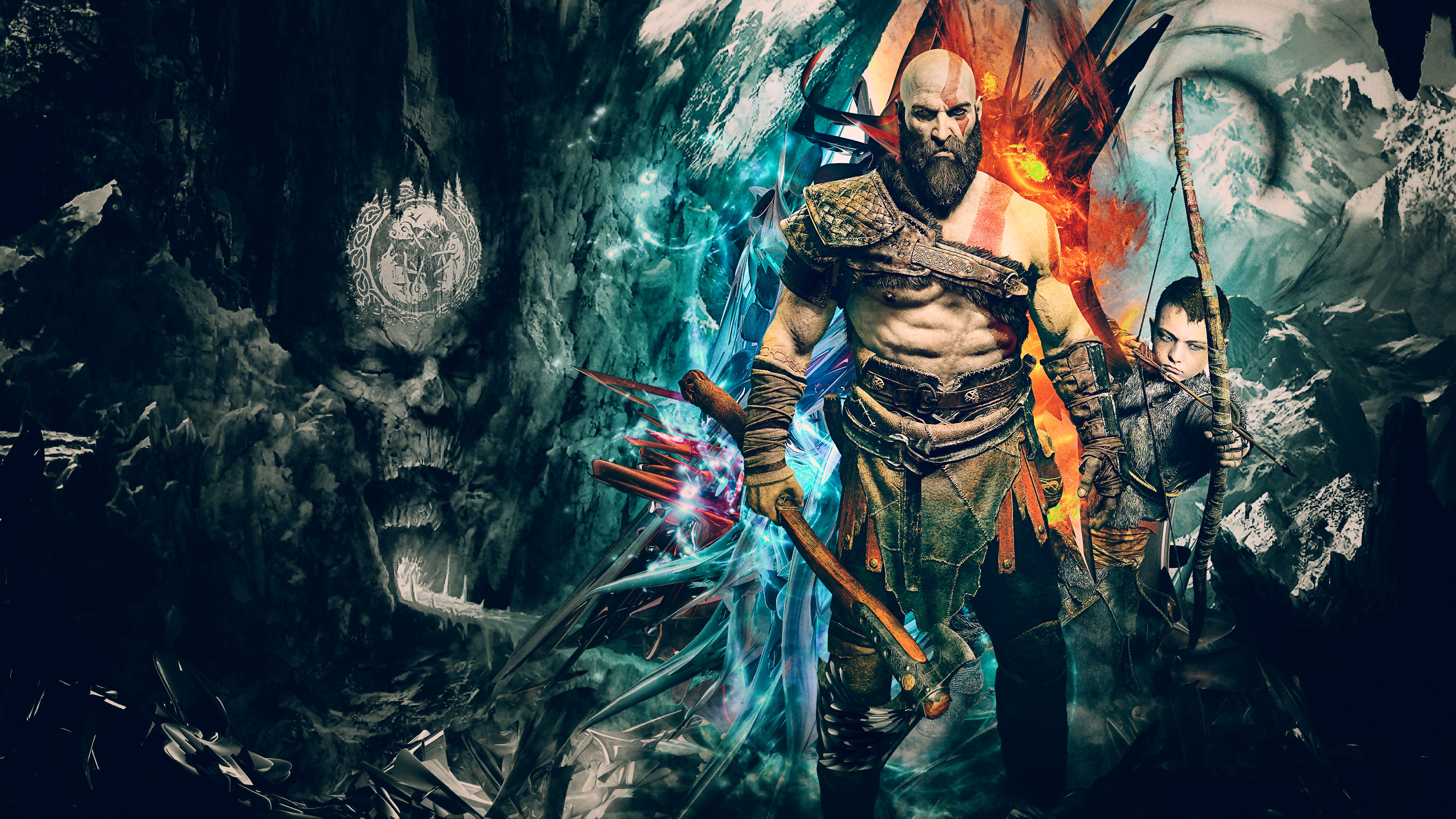 Wallpaper 4k Kratos God Of War 4k