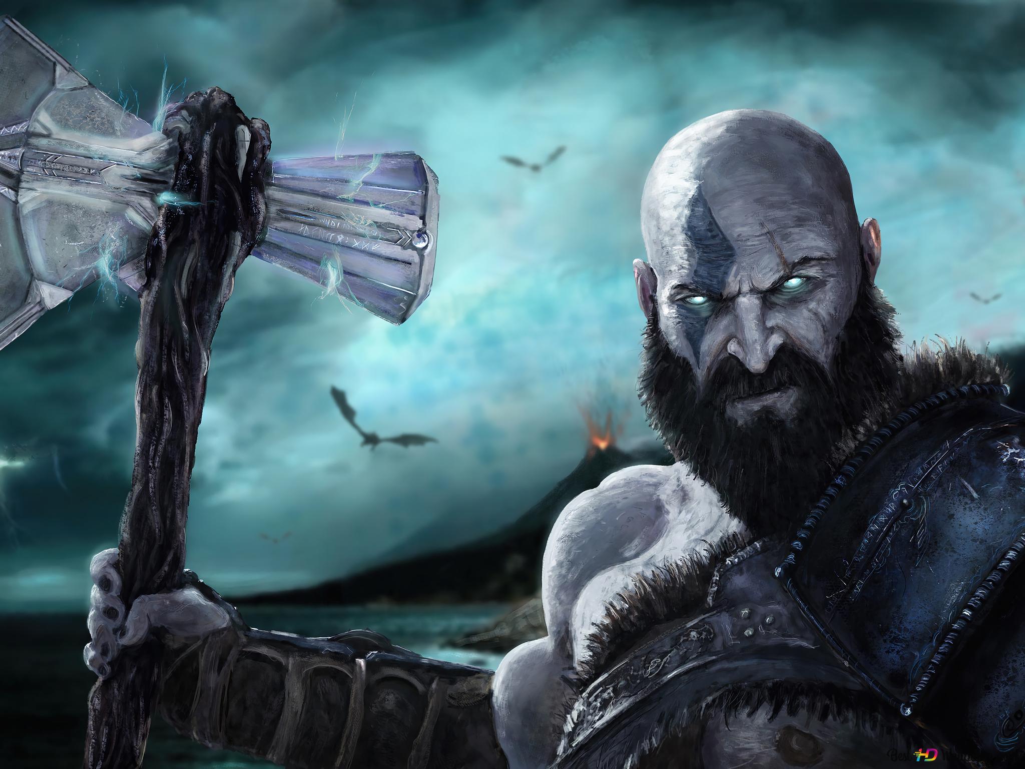 God of War Ragnarok Kratos 4K wallpaper