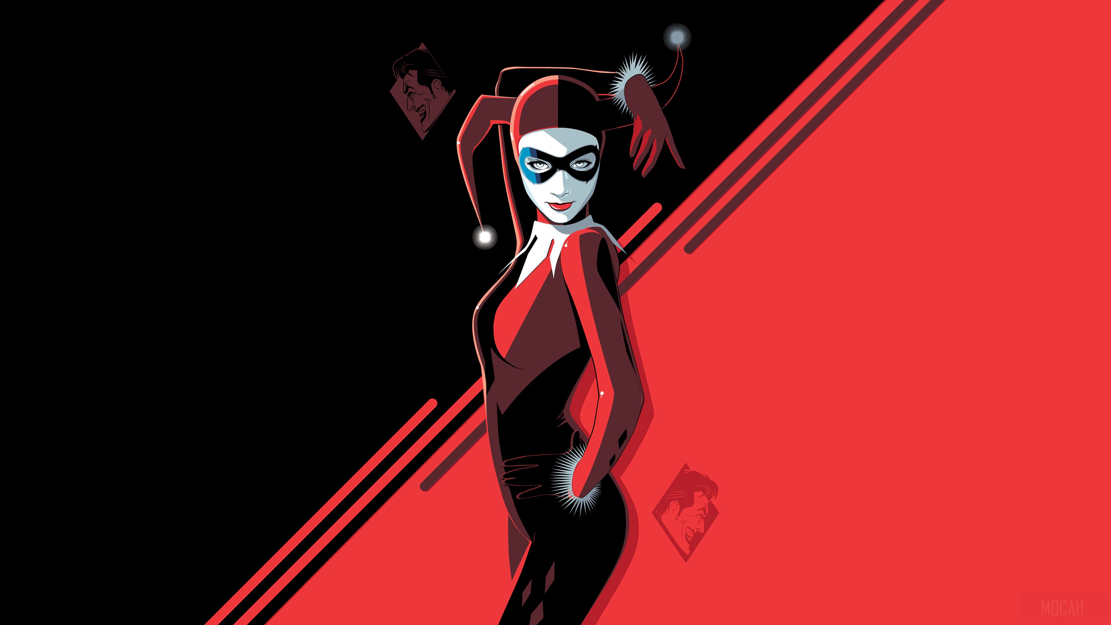Harley Quinn Red Art 4k