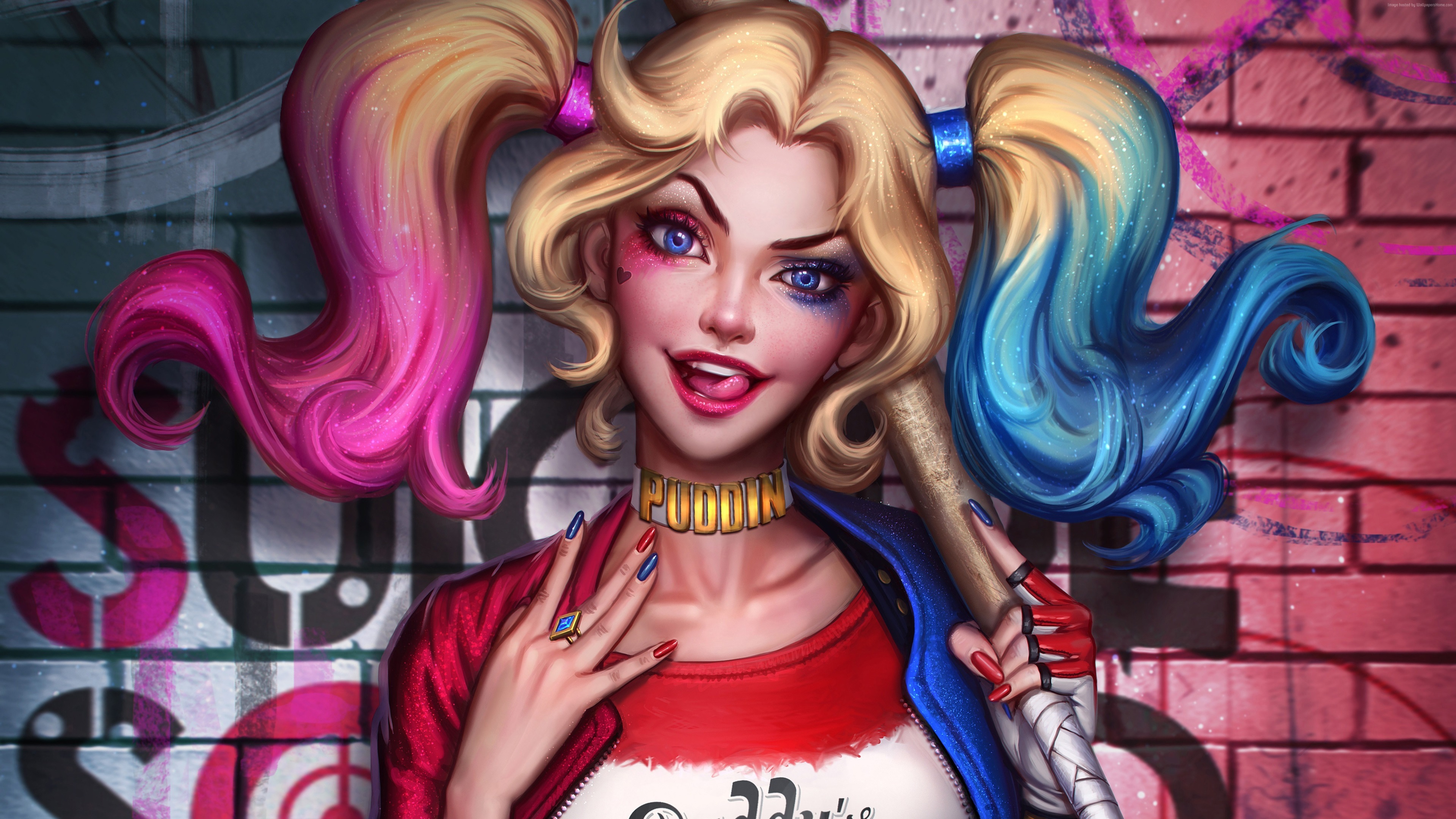 3840x2160 harley quinn 4k computer desktop HD wallpaper