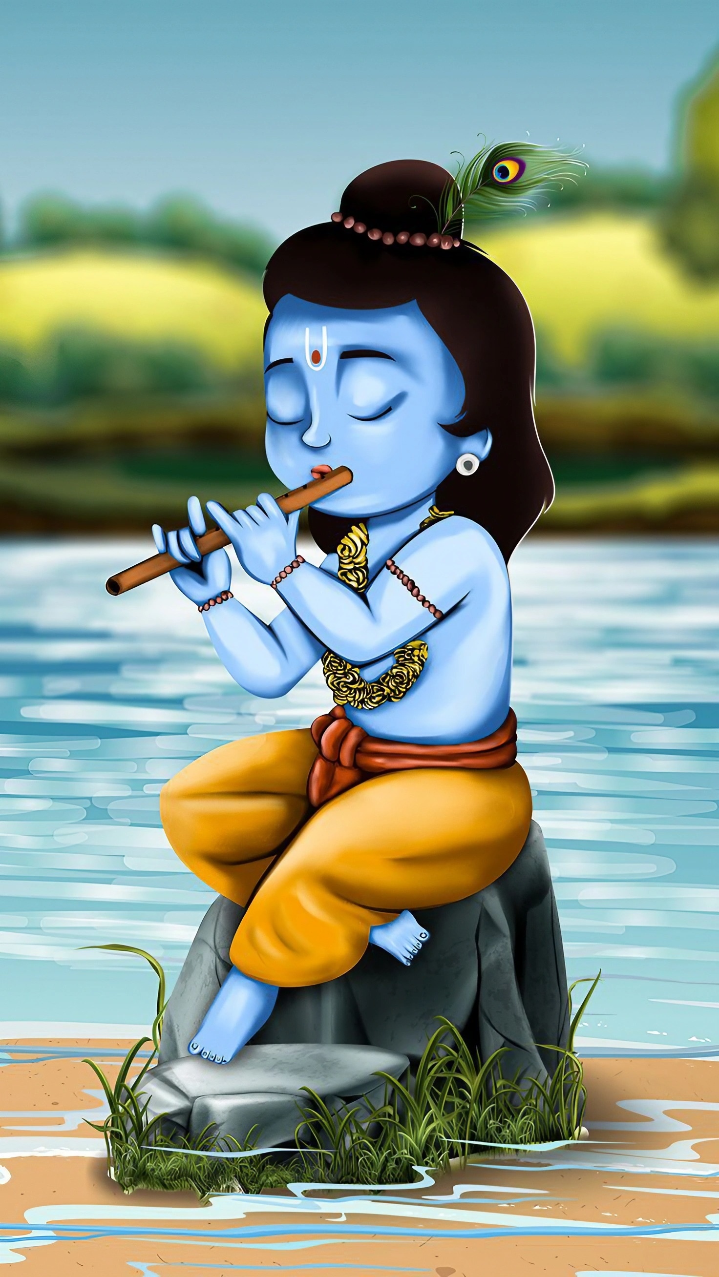 Animated lord krishna Wallpaper