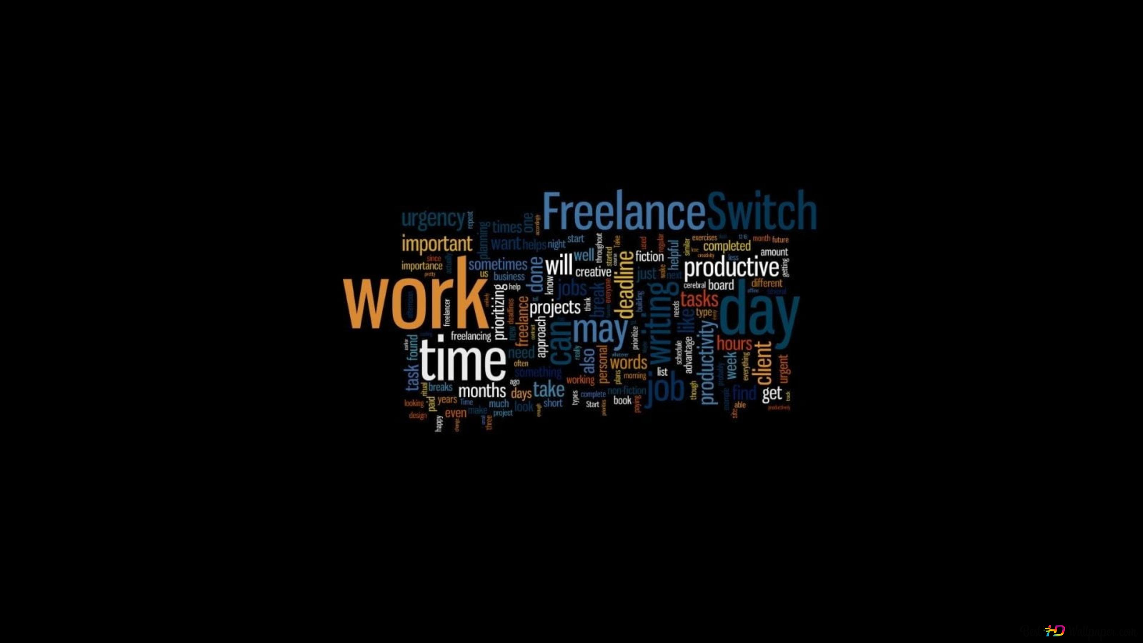 Text collage tag cloud freelance work