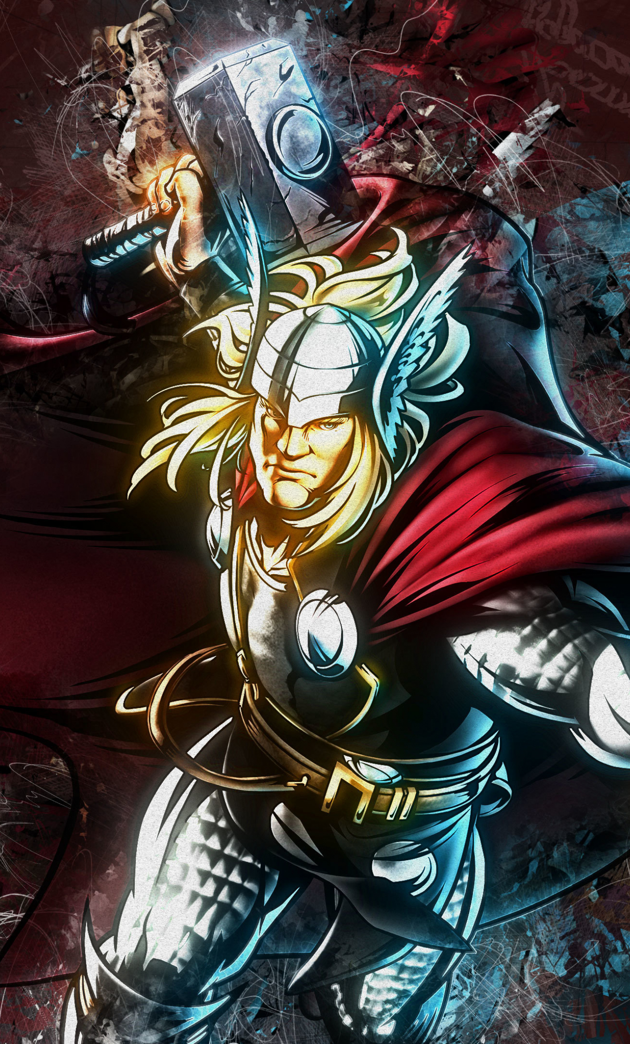 Download wallpaper 1280x2120 thor, god