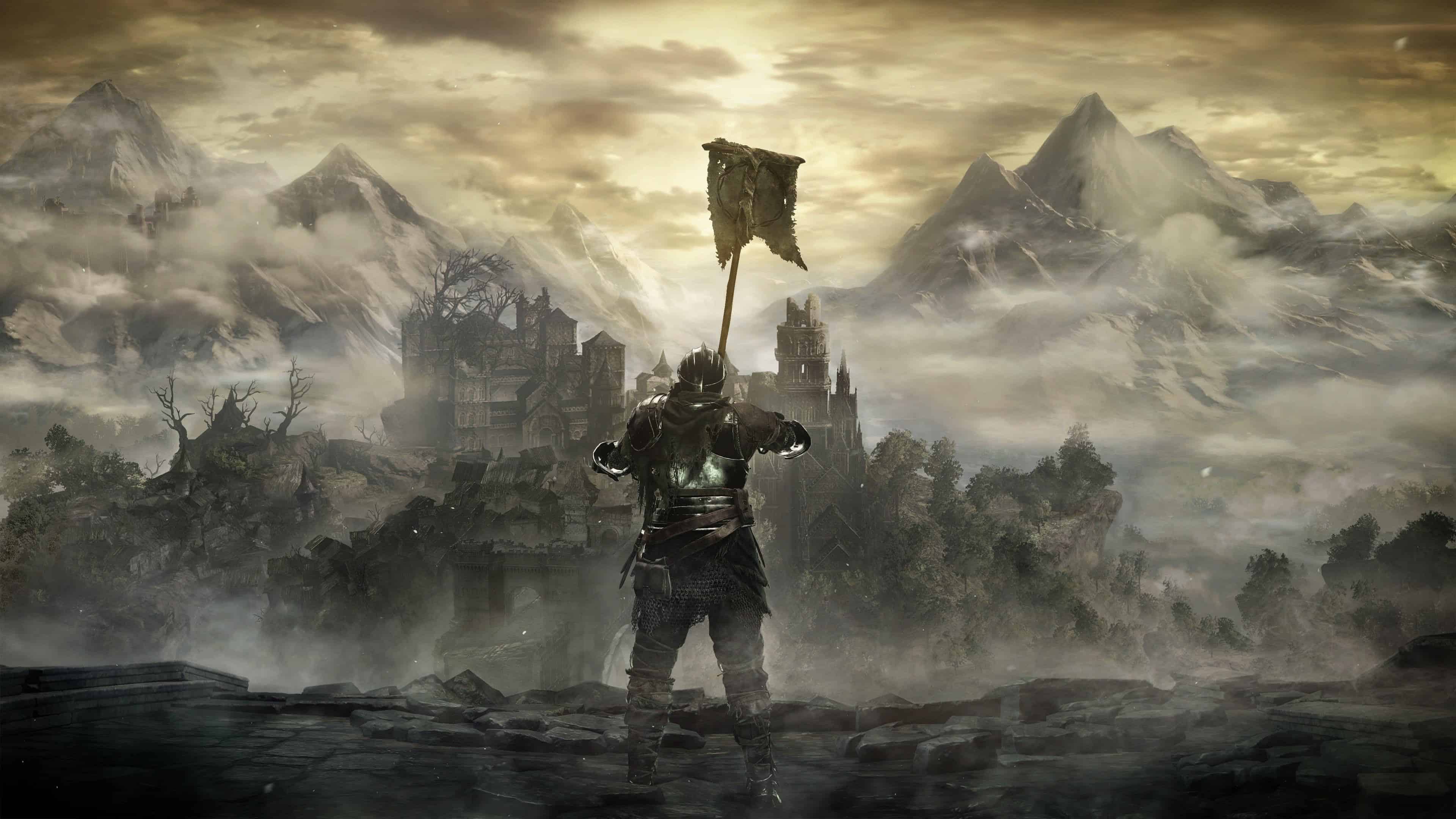 Dark Souls 3 Hoisting The Lothric War Banner UHD 4K Wallpaper