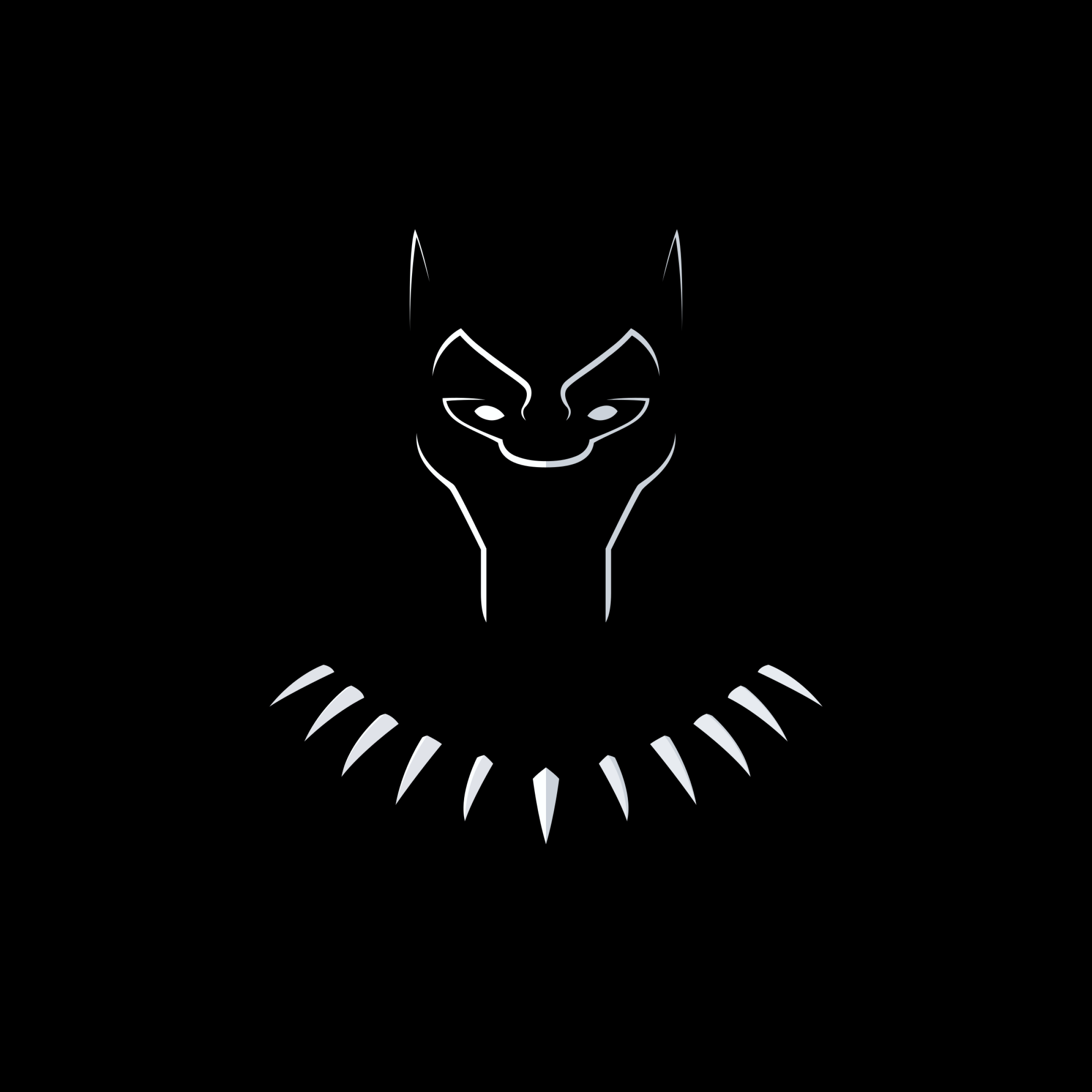 Black Panther Wallpaper 4K, Minimal art