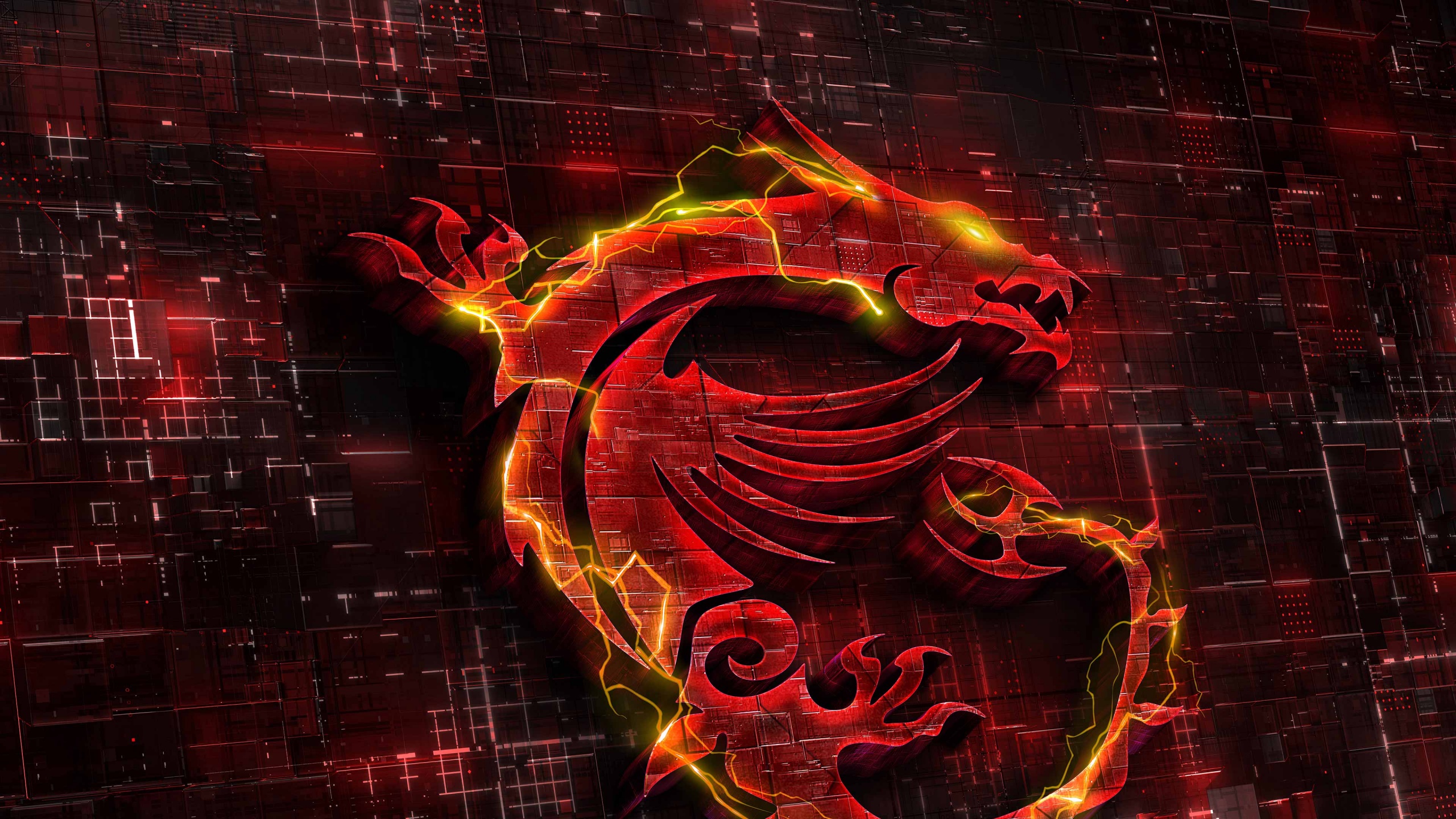 MSI Gaming Wallpaper 4K, Dragon, Fire