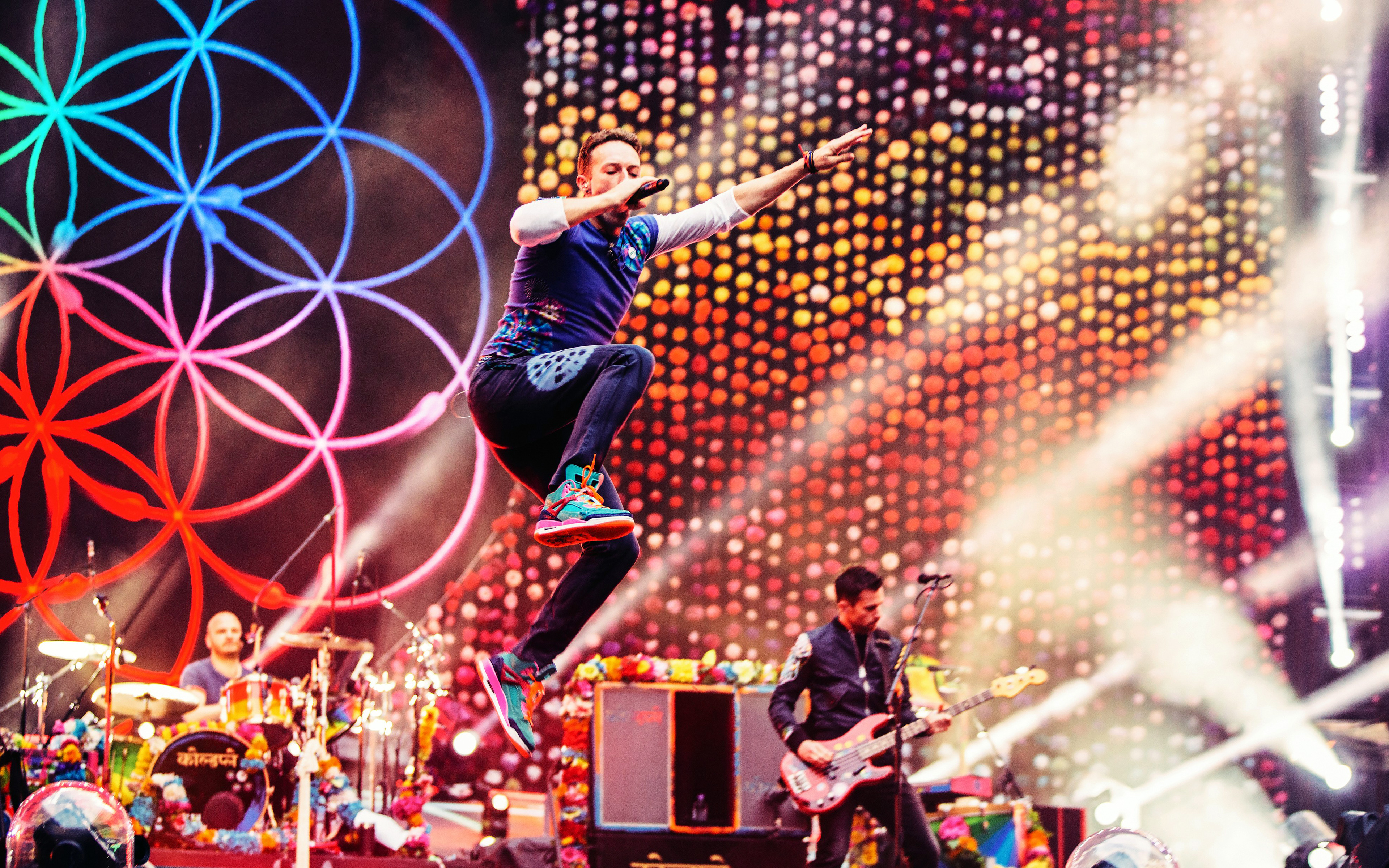 Download wallpaper Coldplay, 4k, pop