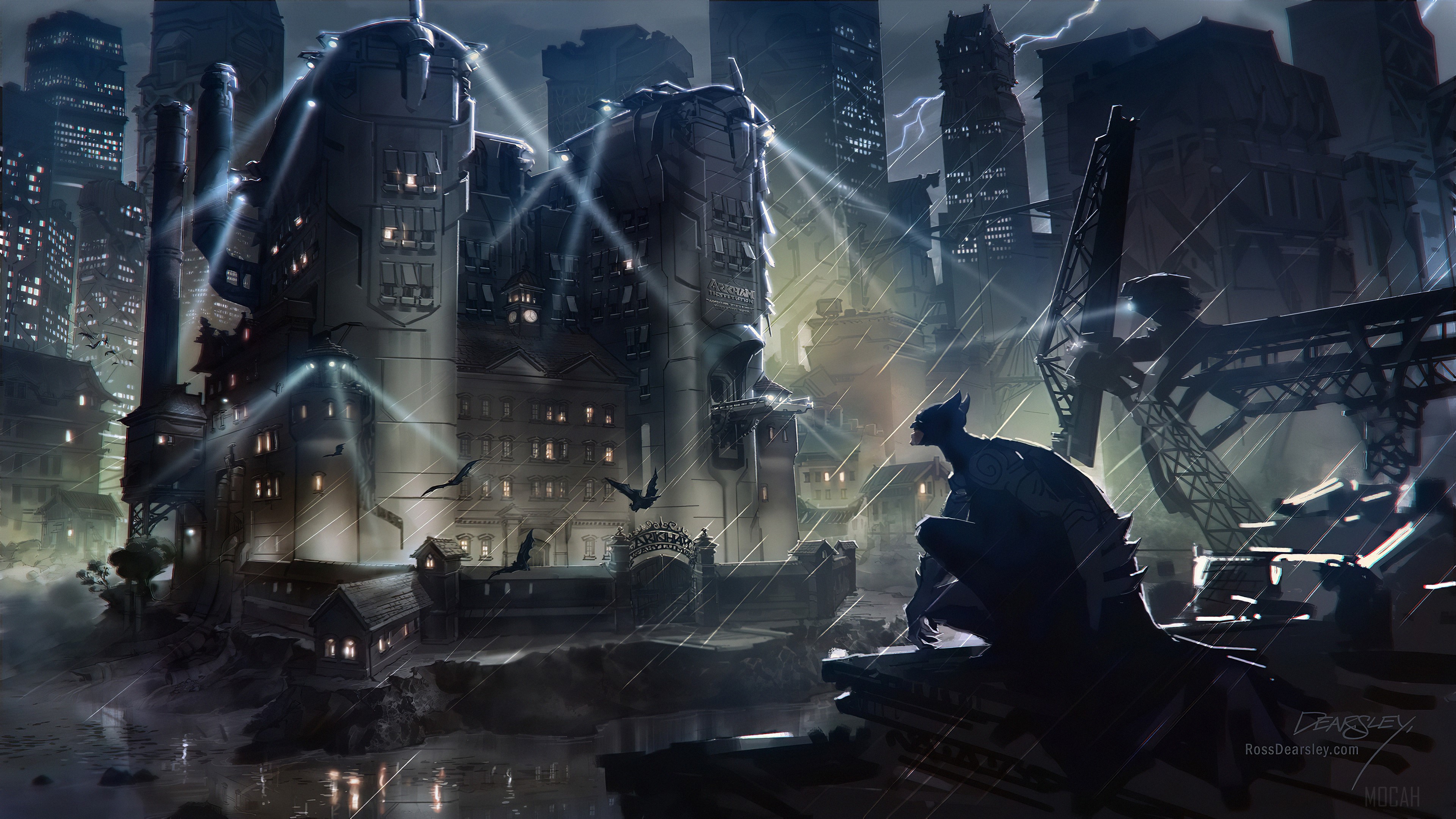 Batman Gotham City Dark Art 4k