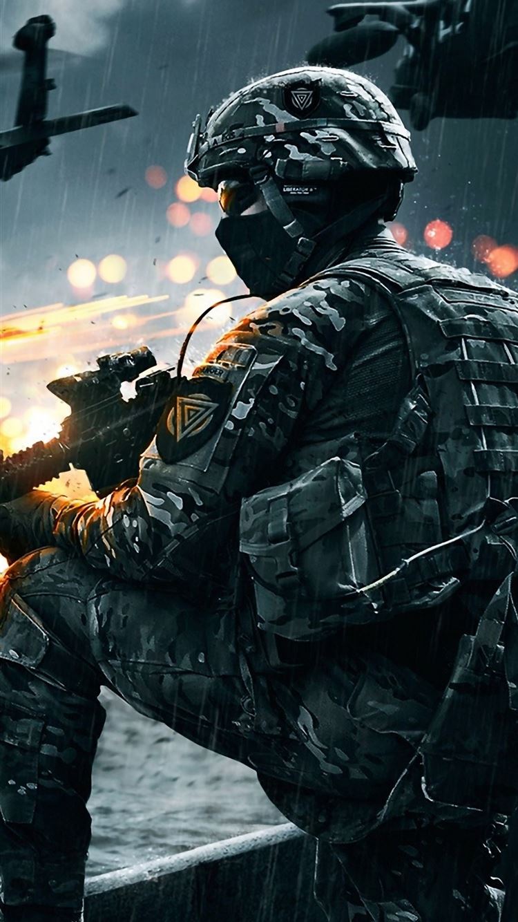 Battlefield 4 Soldier iPhone Wallpaper