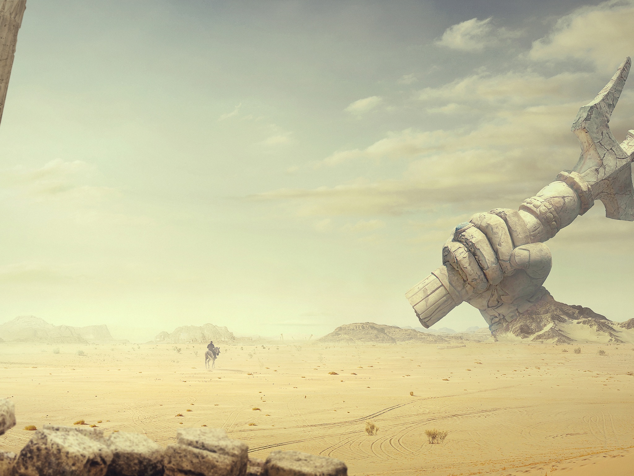 Wallpaper 4k Ancient Desert 4K Wallpaper