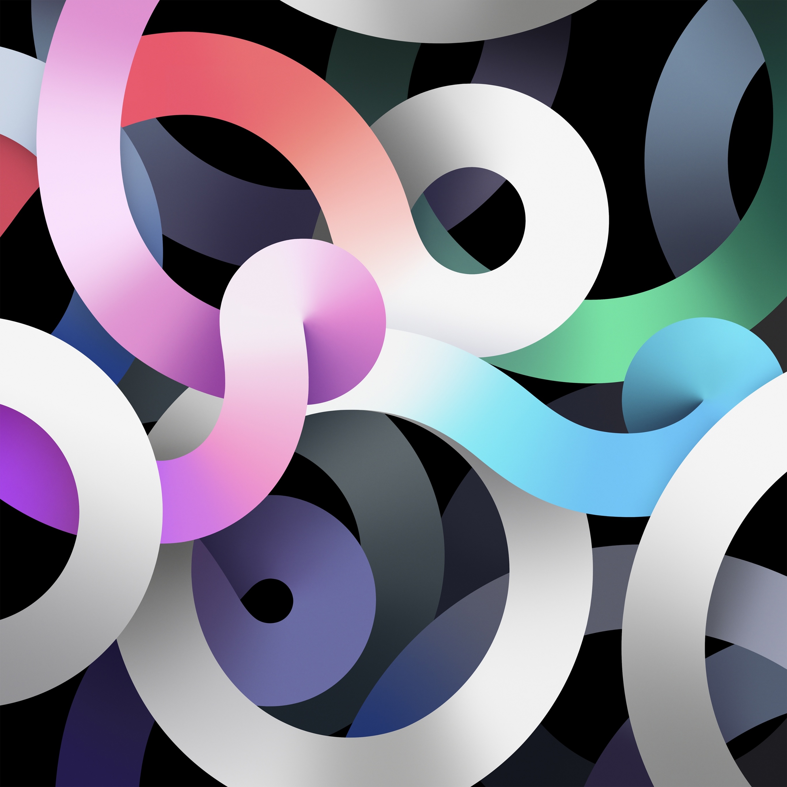 Wallpaper 4K, iPad Air 2020, Silver