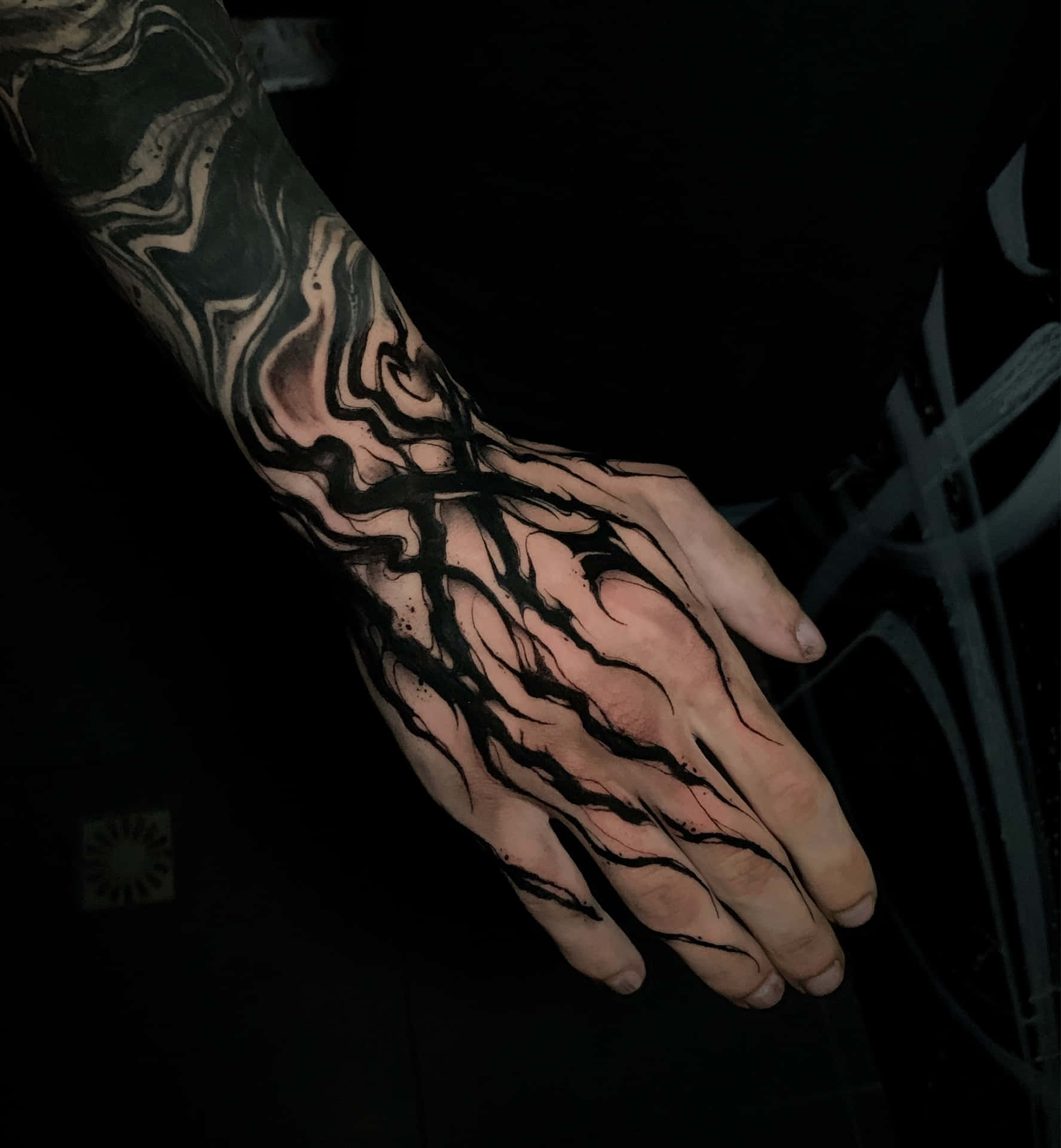 Download Incredible Black Smoke Hand Tattoo Wallpaper