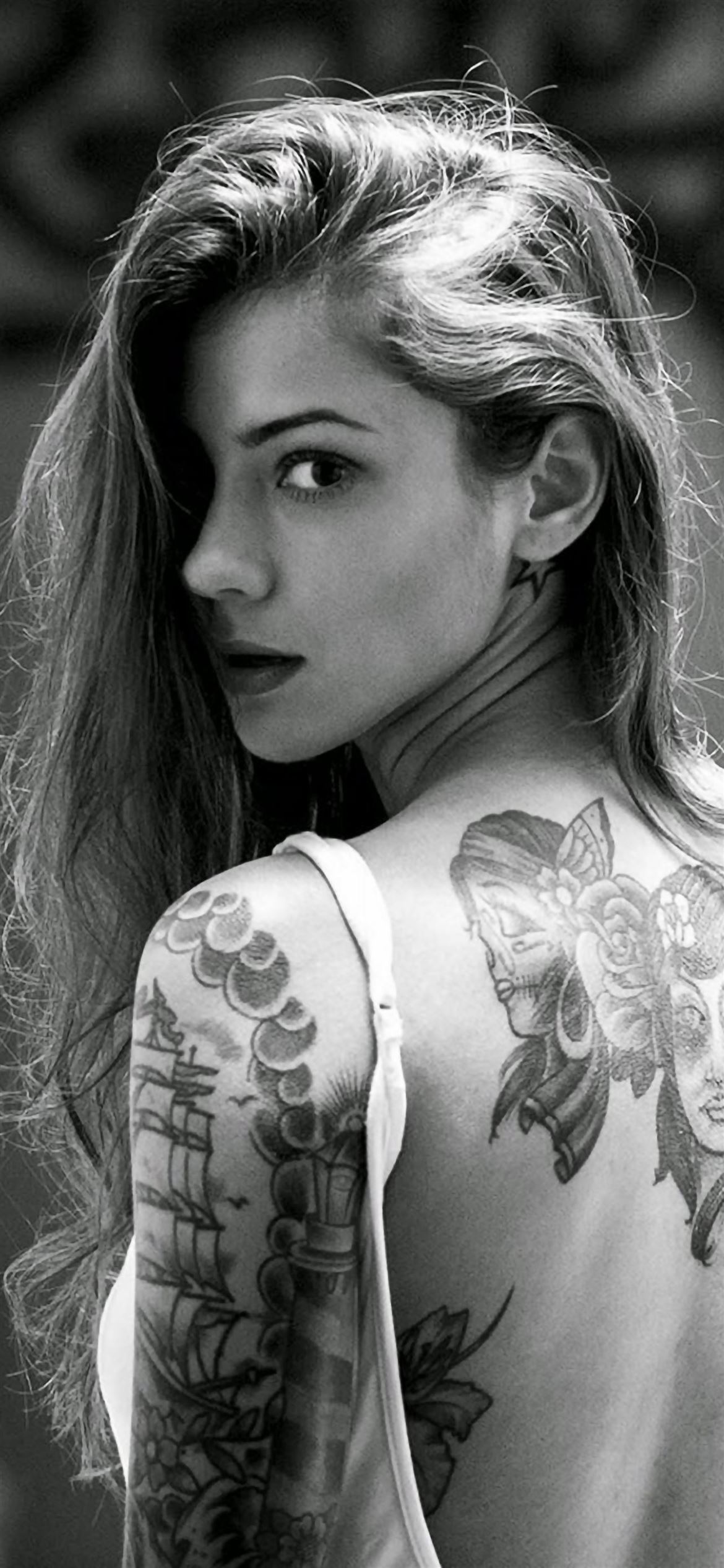 Beautiful Girl Tattooed Back iPhone