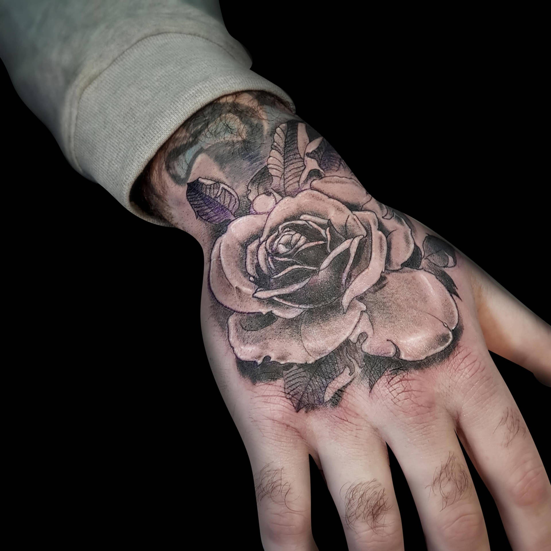 Download Black Rose Tattoo On Hand