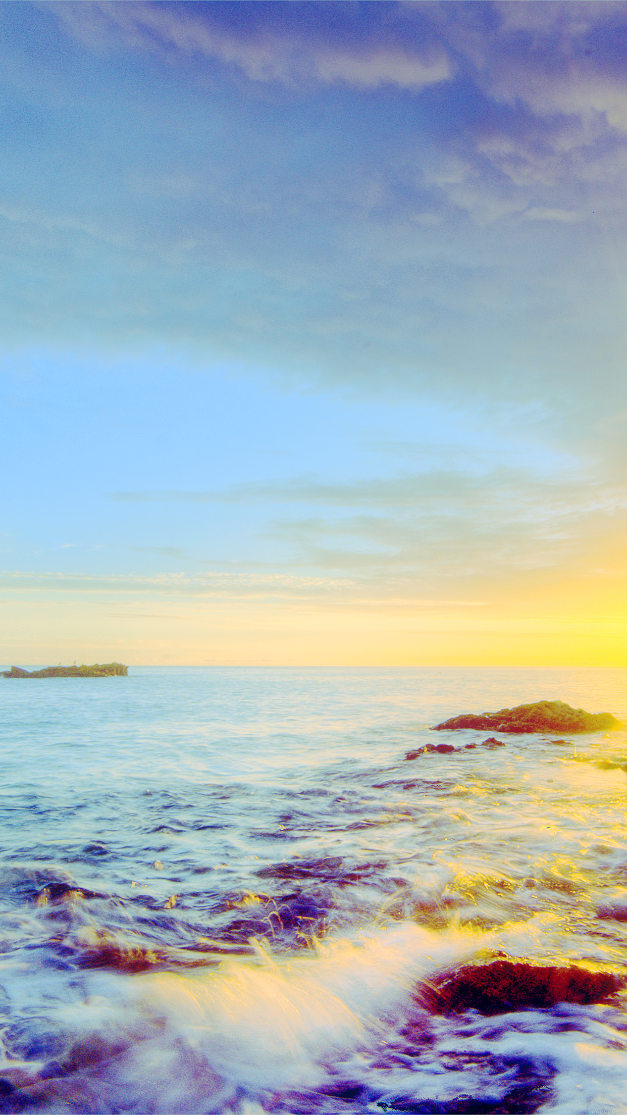 Sunshine Evening Sunset Beach Rock