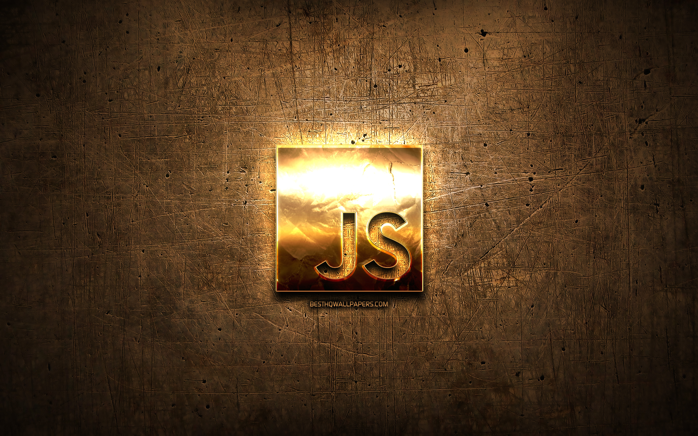 Download wallpaper JavaScript golden