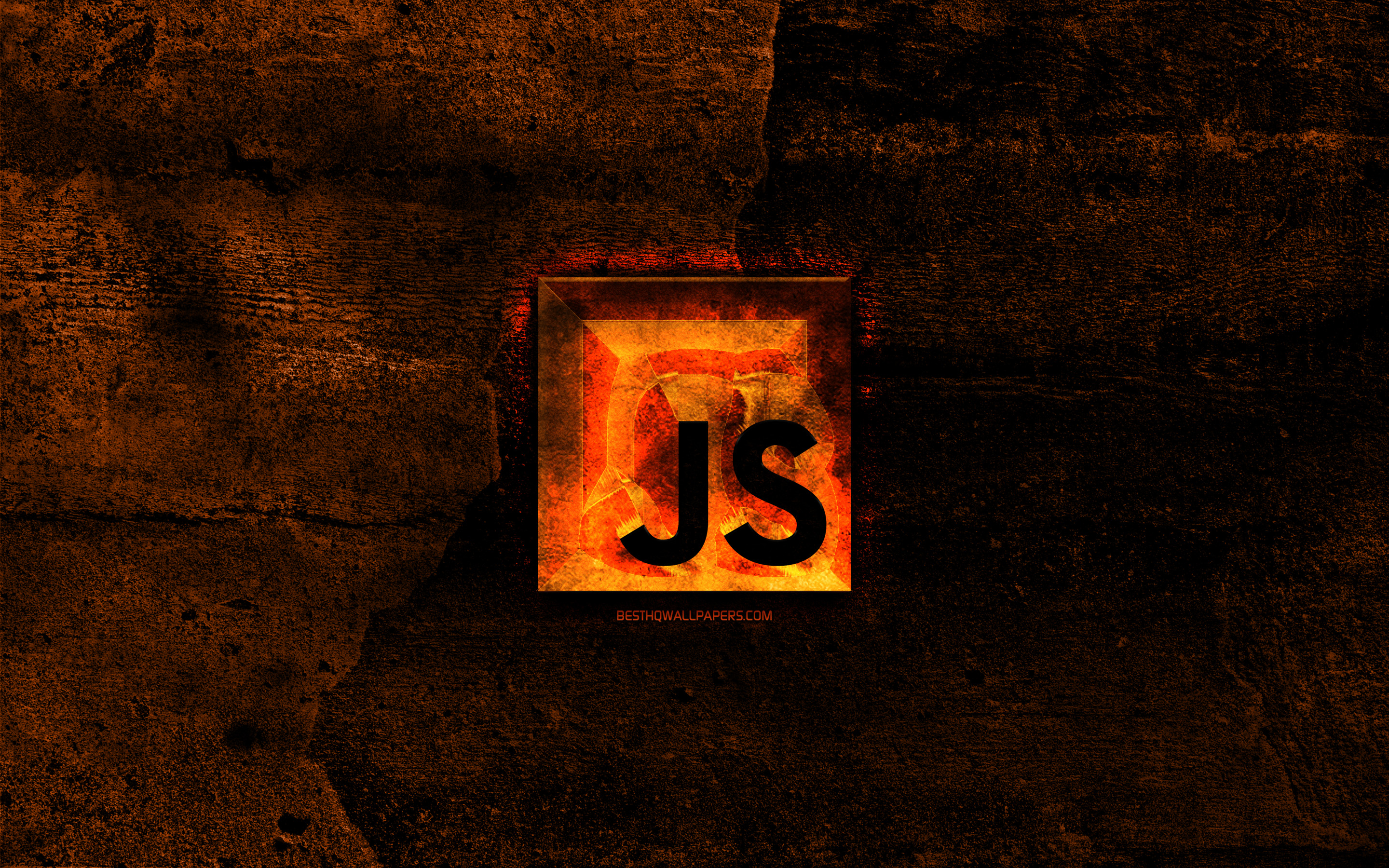 Download wallpaper JavaScript fiery