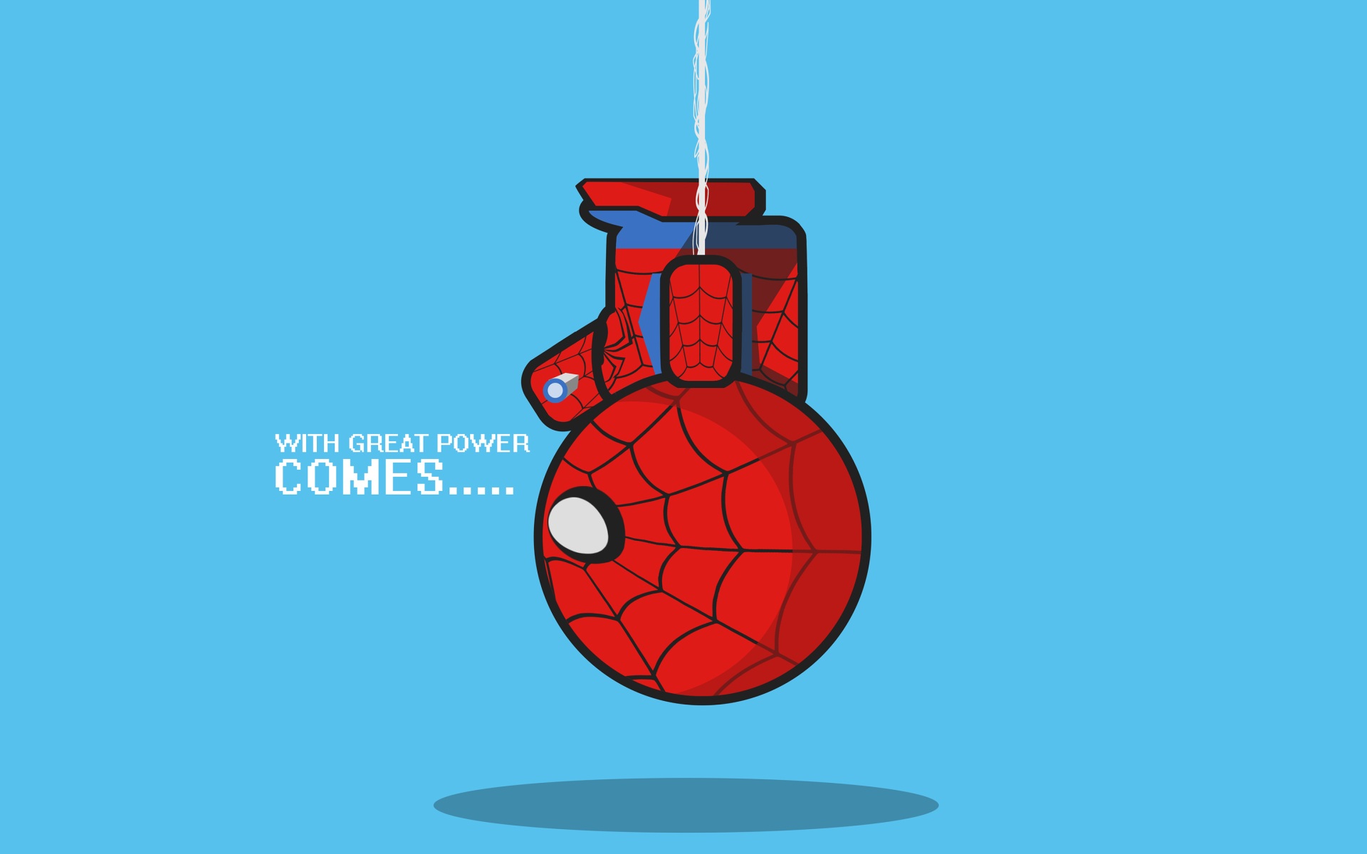 Wallpaper 4k Spiderman Hanging Upside