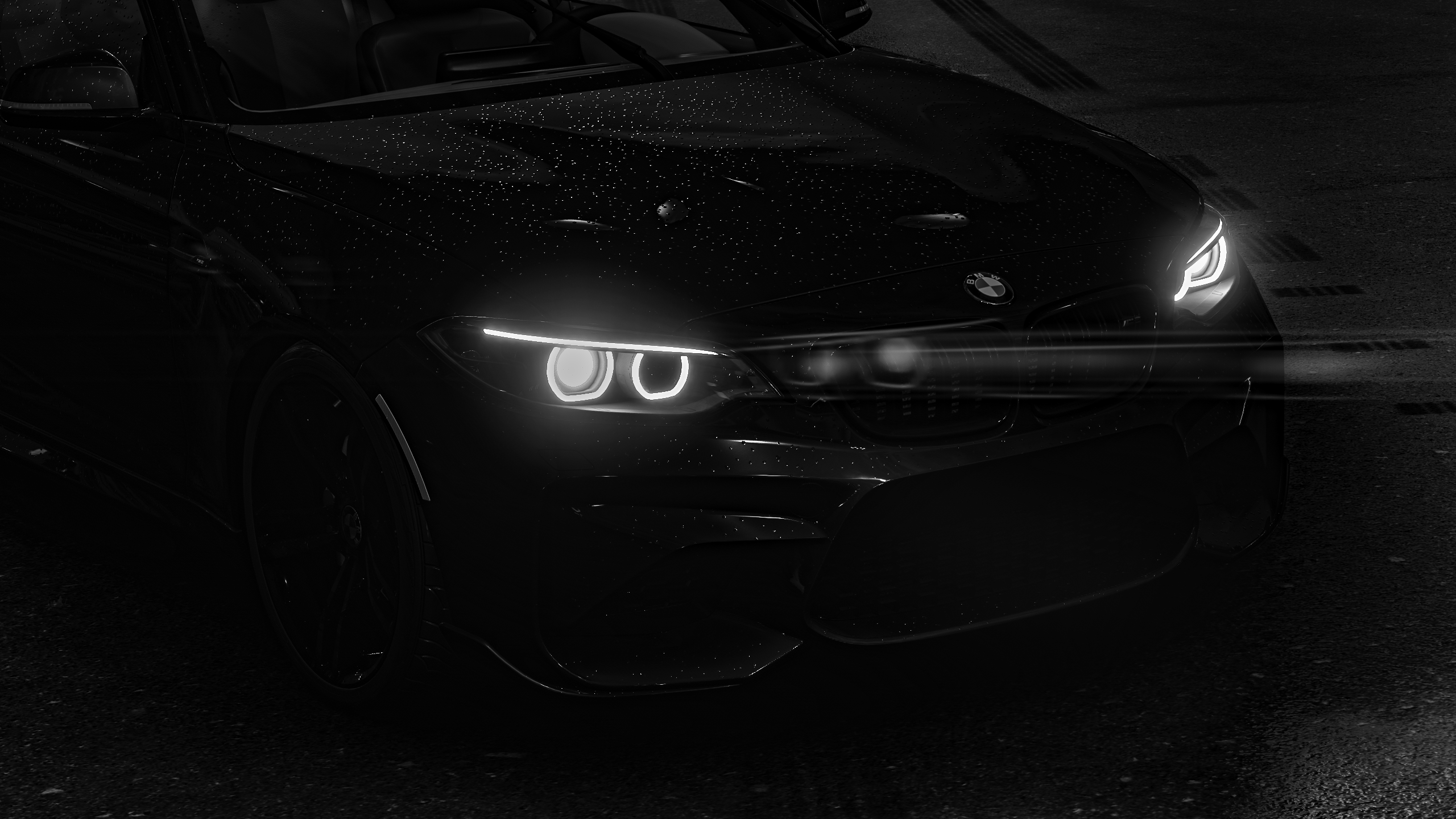 Car Dark BMW Lights Wallpaper