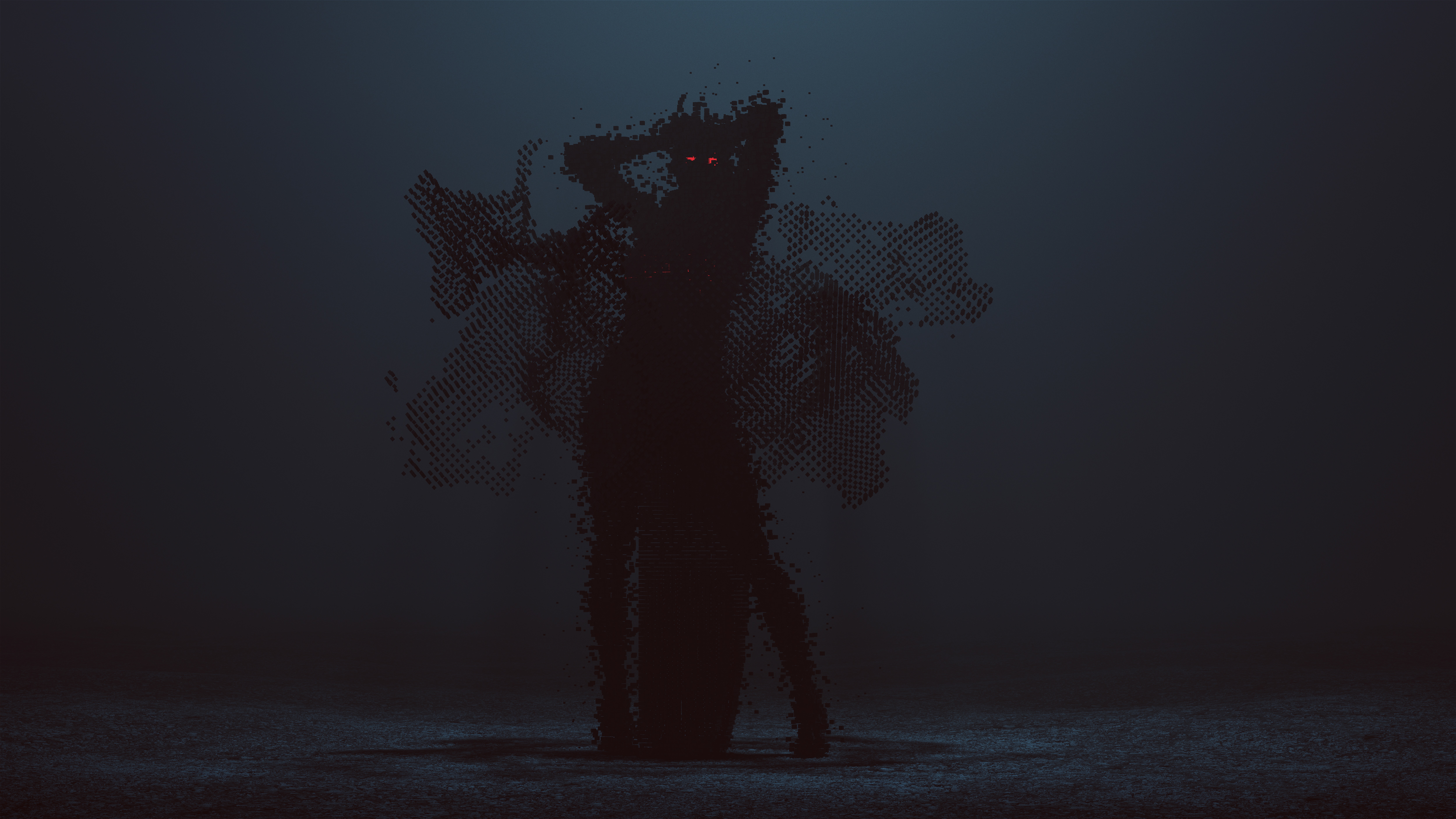 3D Render Artwork Dark Women Mist Ghost