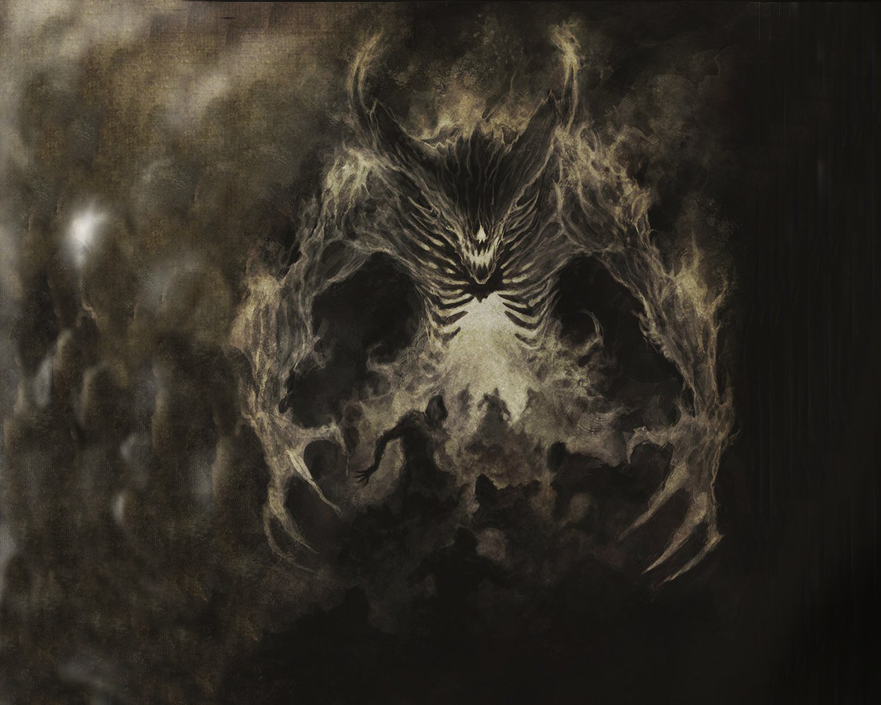 demon horns, horns, fire, demon