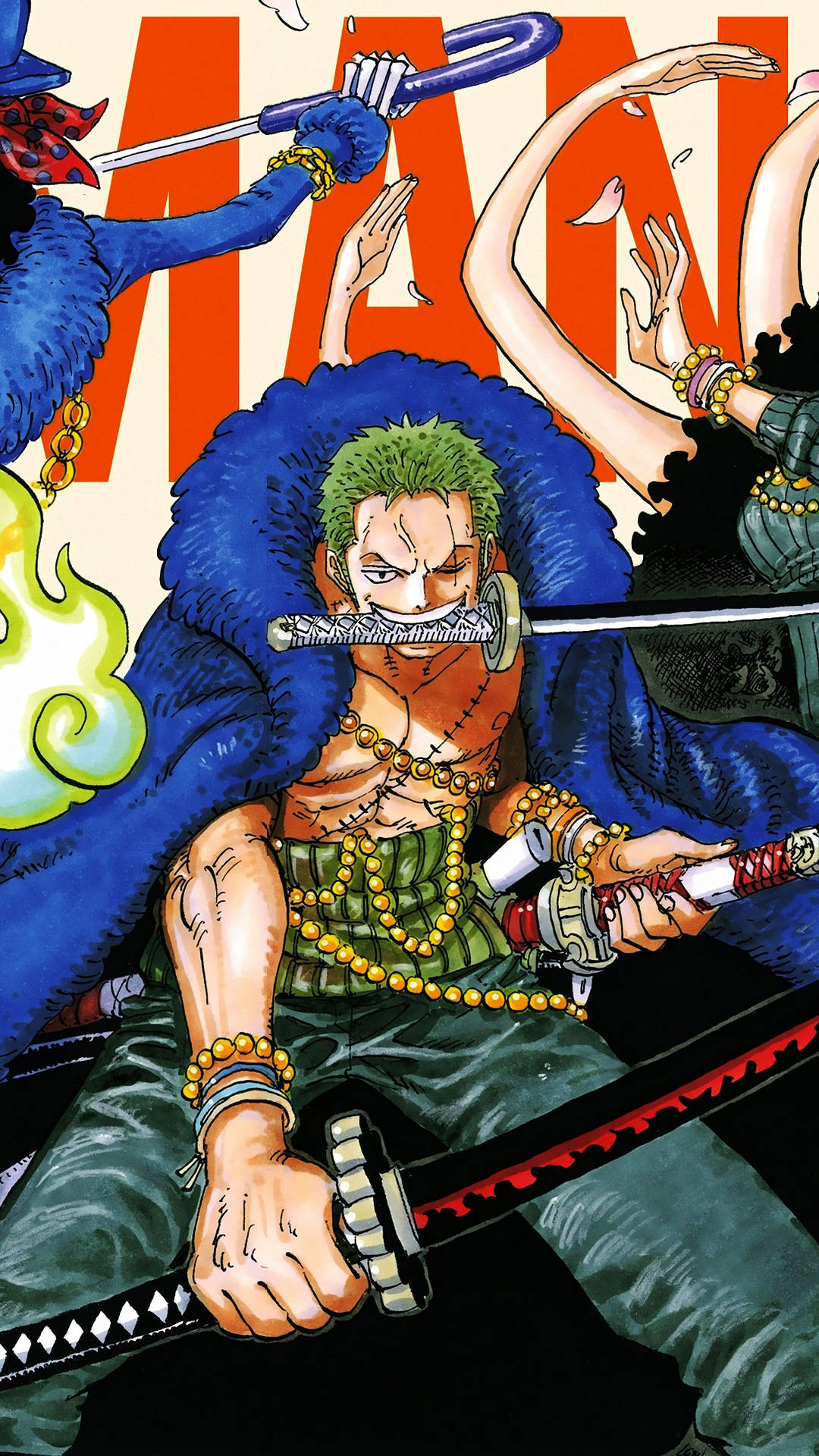 Download Pop Art One Piece Zoro 4K