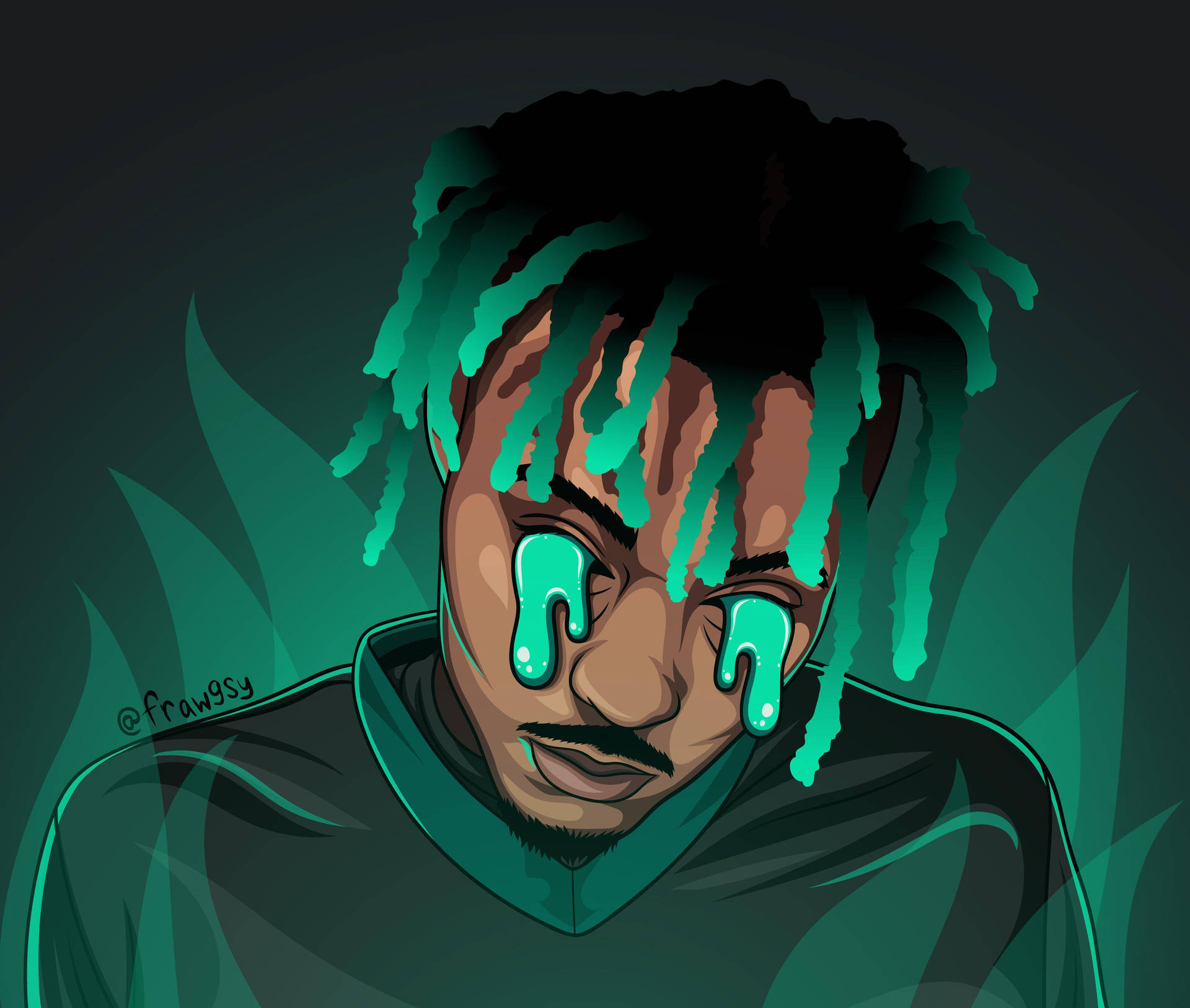 Download Juice Wrld Green Drip Fanart