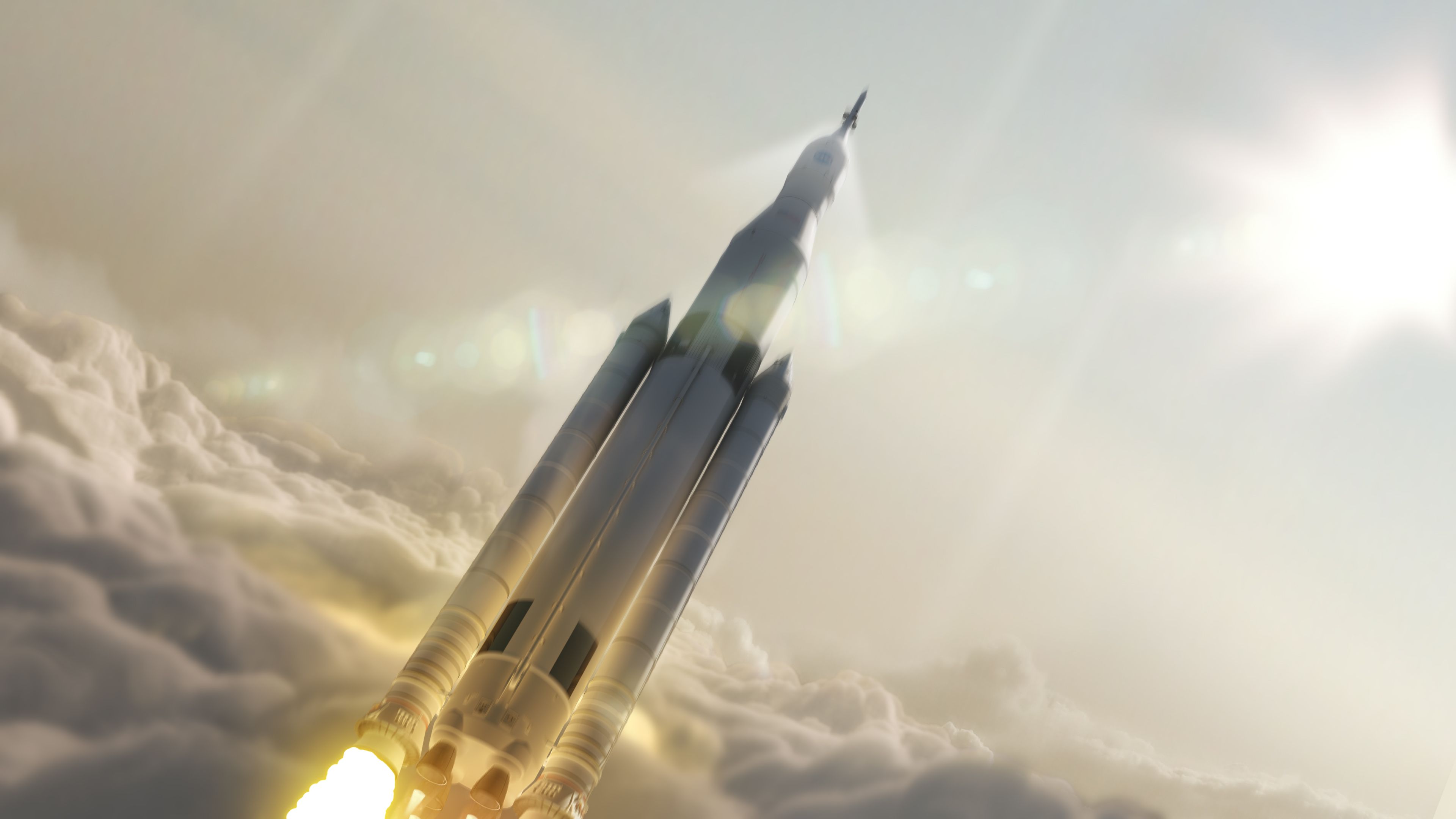 Wallpaper 4k Falcon Heavy Rocket SpaceX
