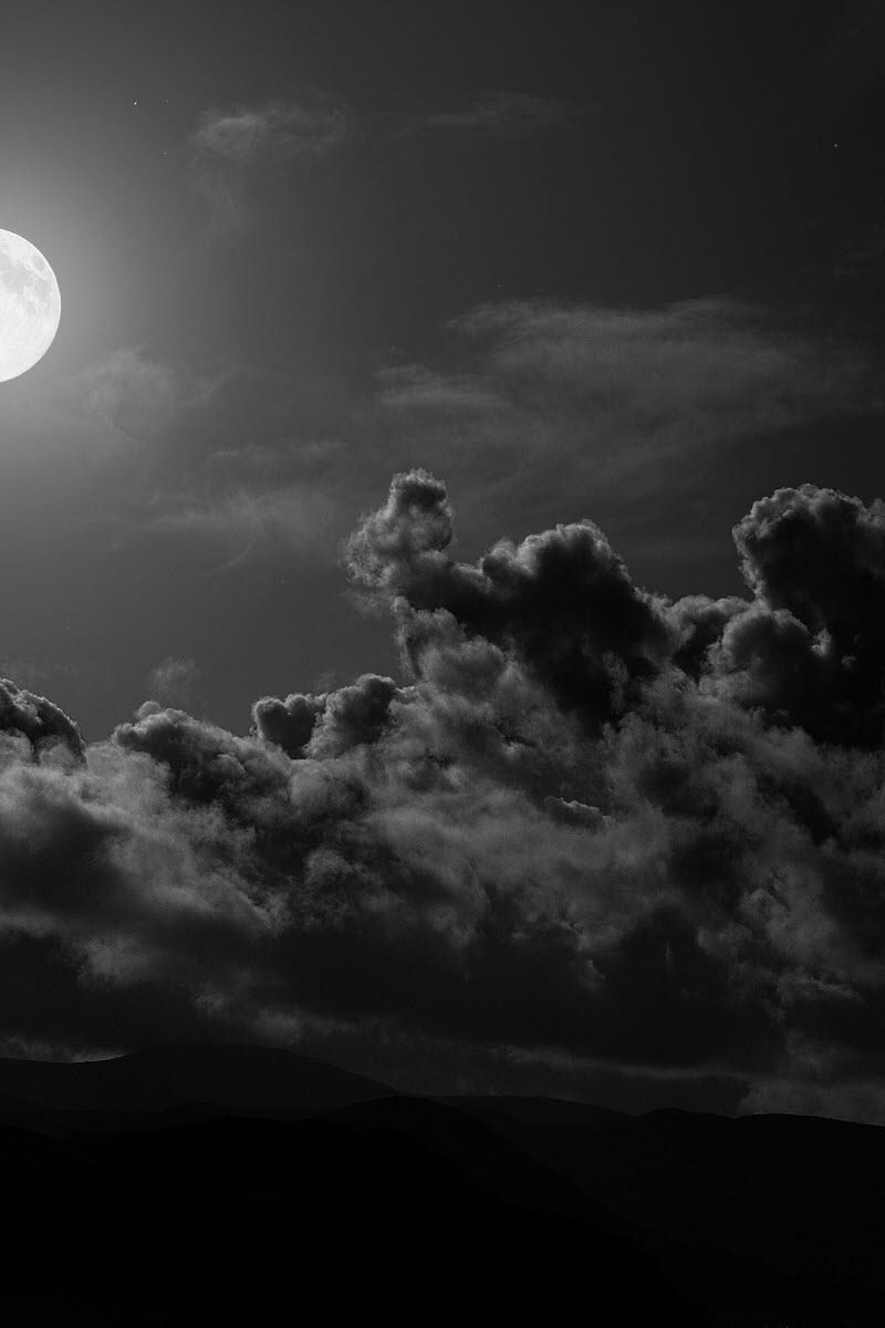 wallpaper 800x1200 moon, clouds, sky