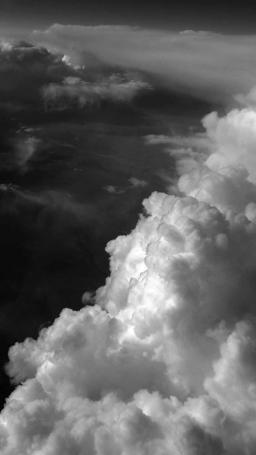 Black Wallpaper With Clouds for Phone