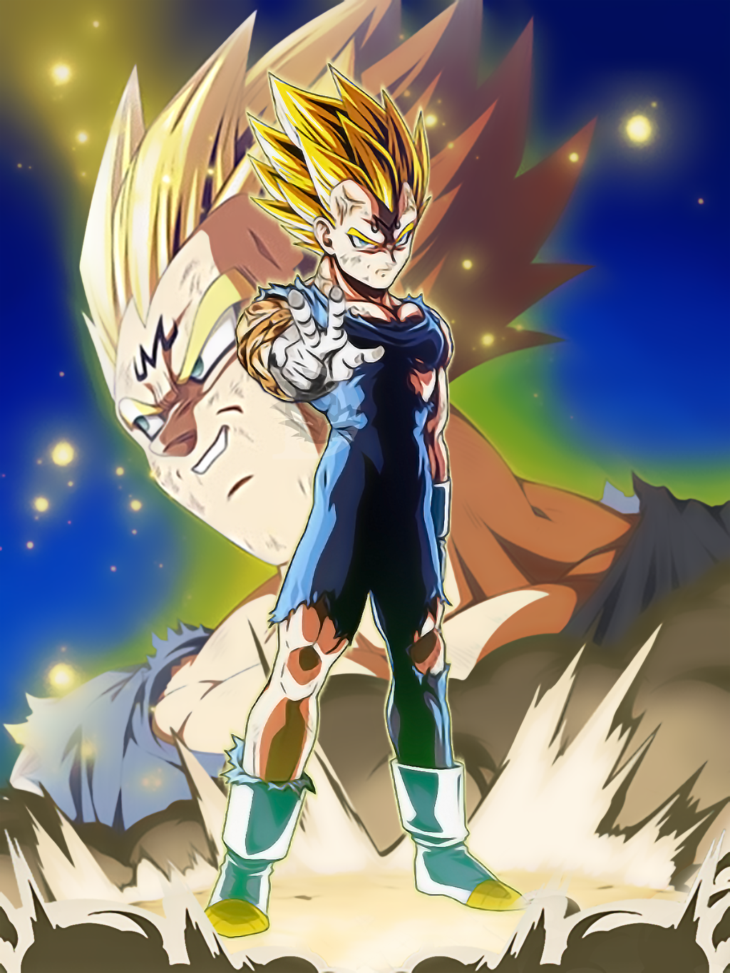 Majin Vegeta iPhone Wallpaper
