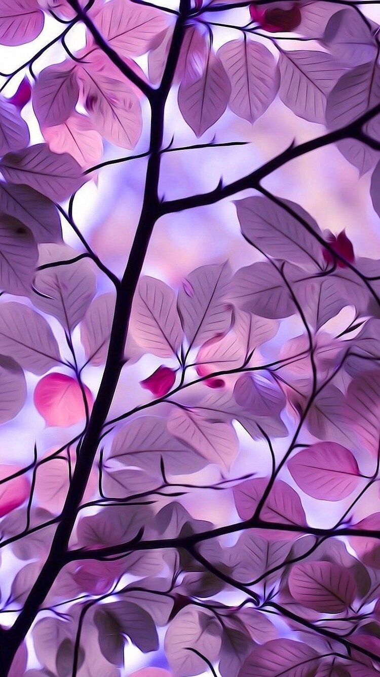 Purple Leaves Wallpaper Free