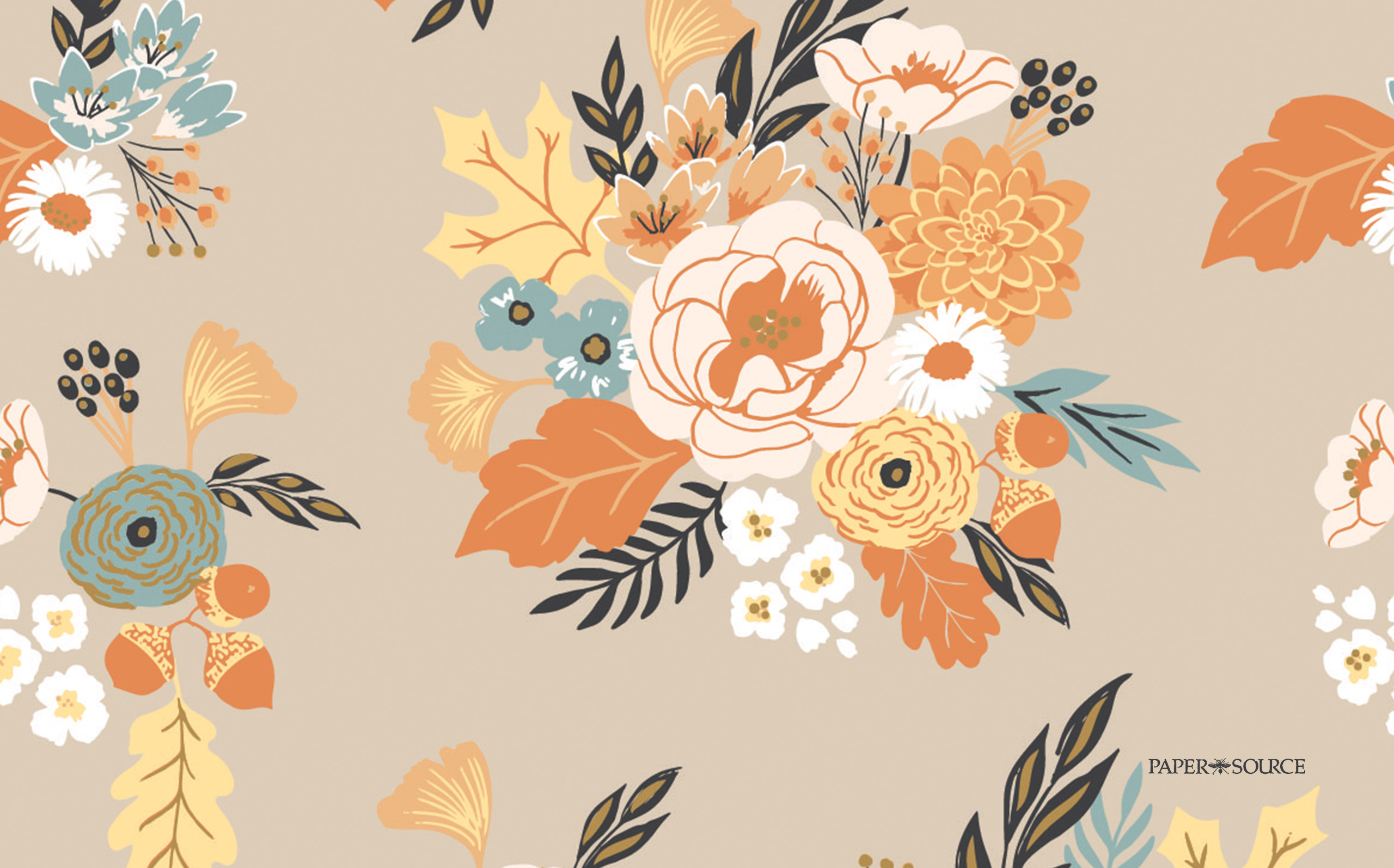New! Autumn Blooms in September Digital