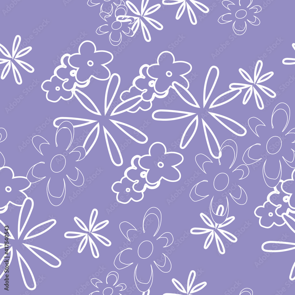daisy chamomile flowers pattern