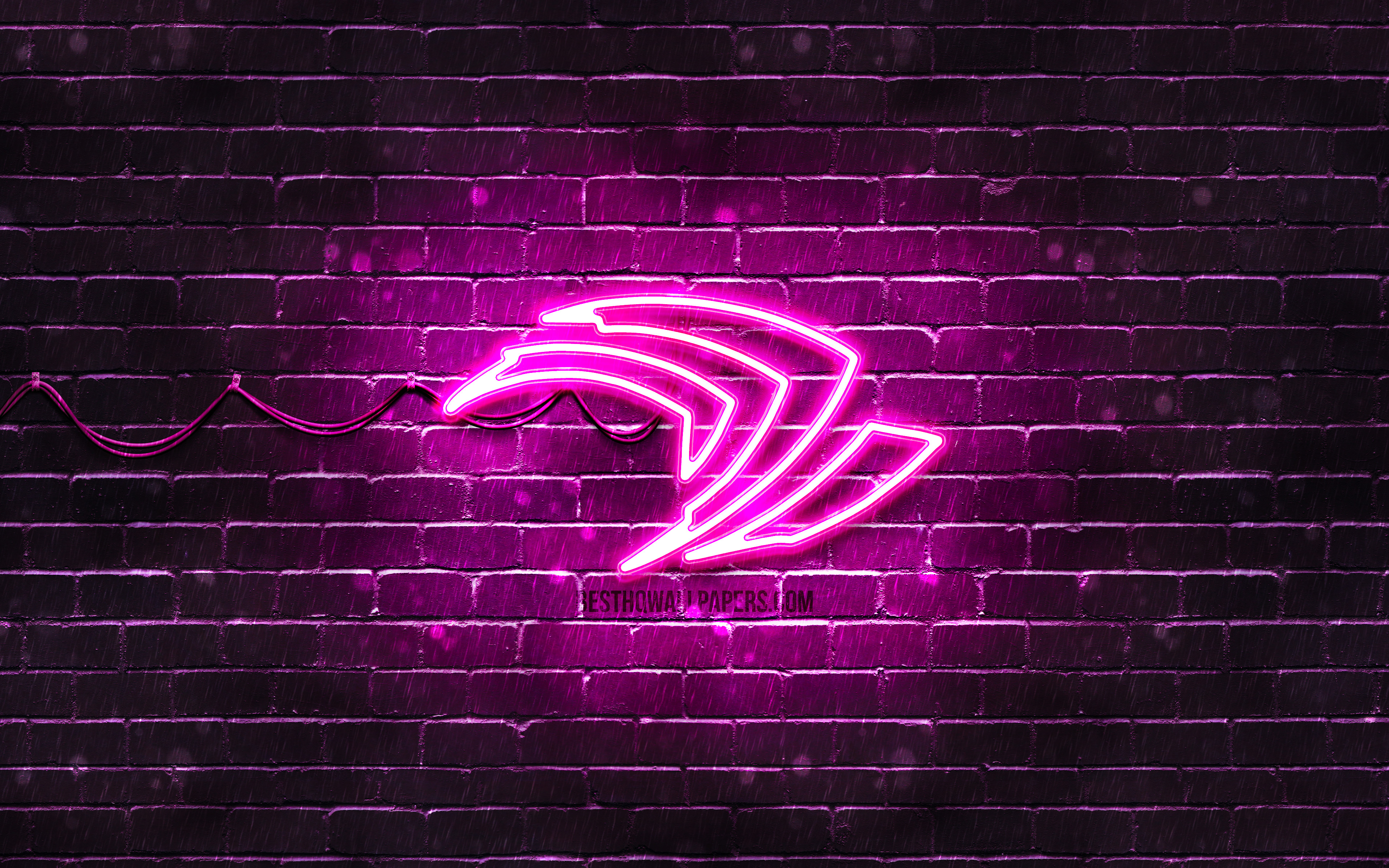 Download wallpaper Nvidia purple logo