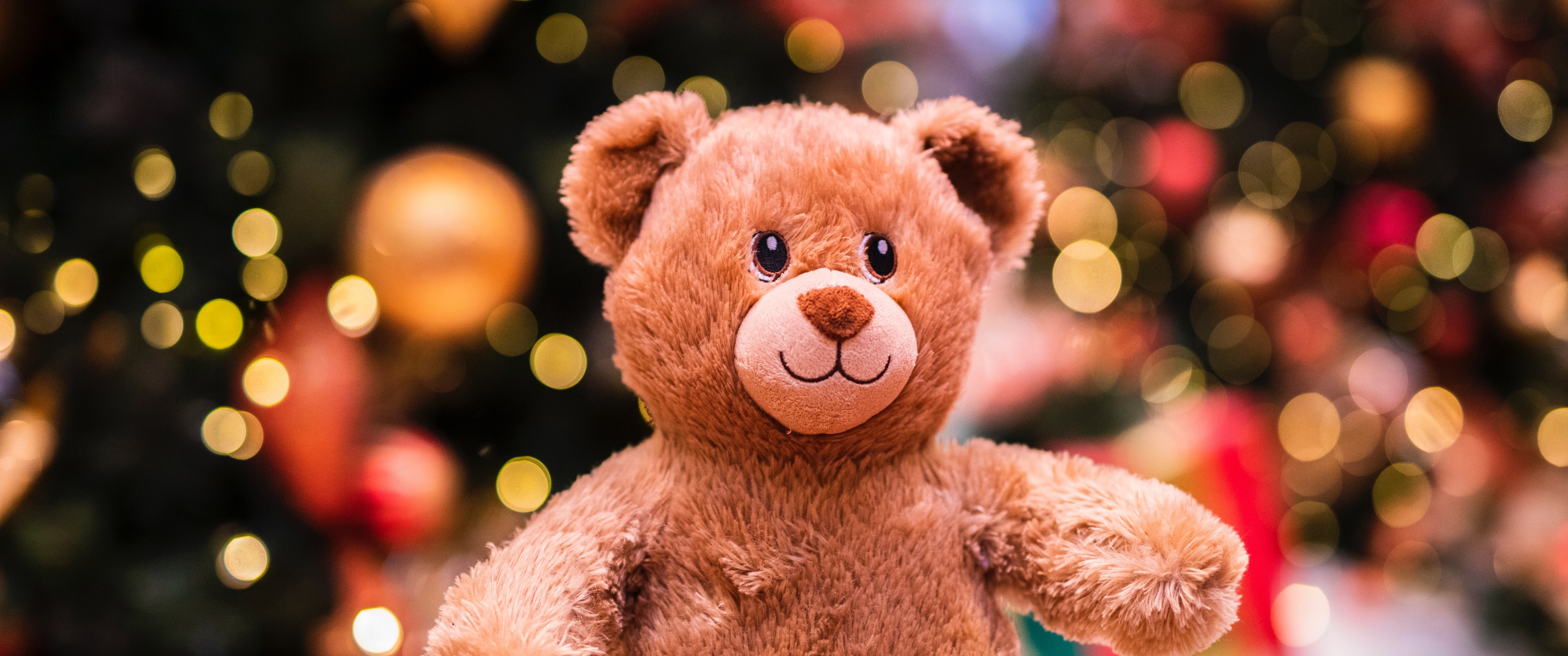 Teddy bear Wallpaper 4K, Cute Christmas