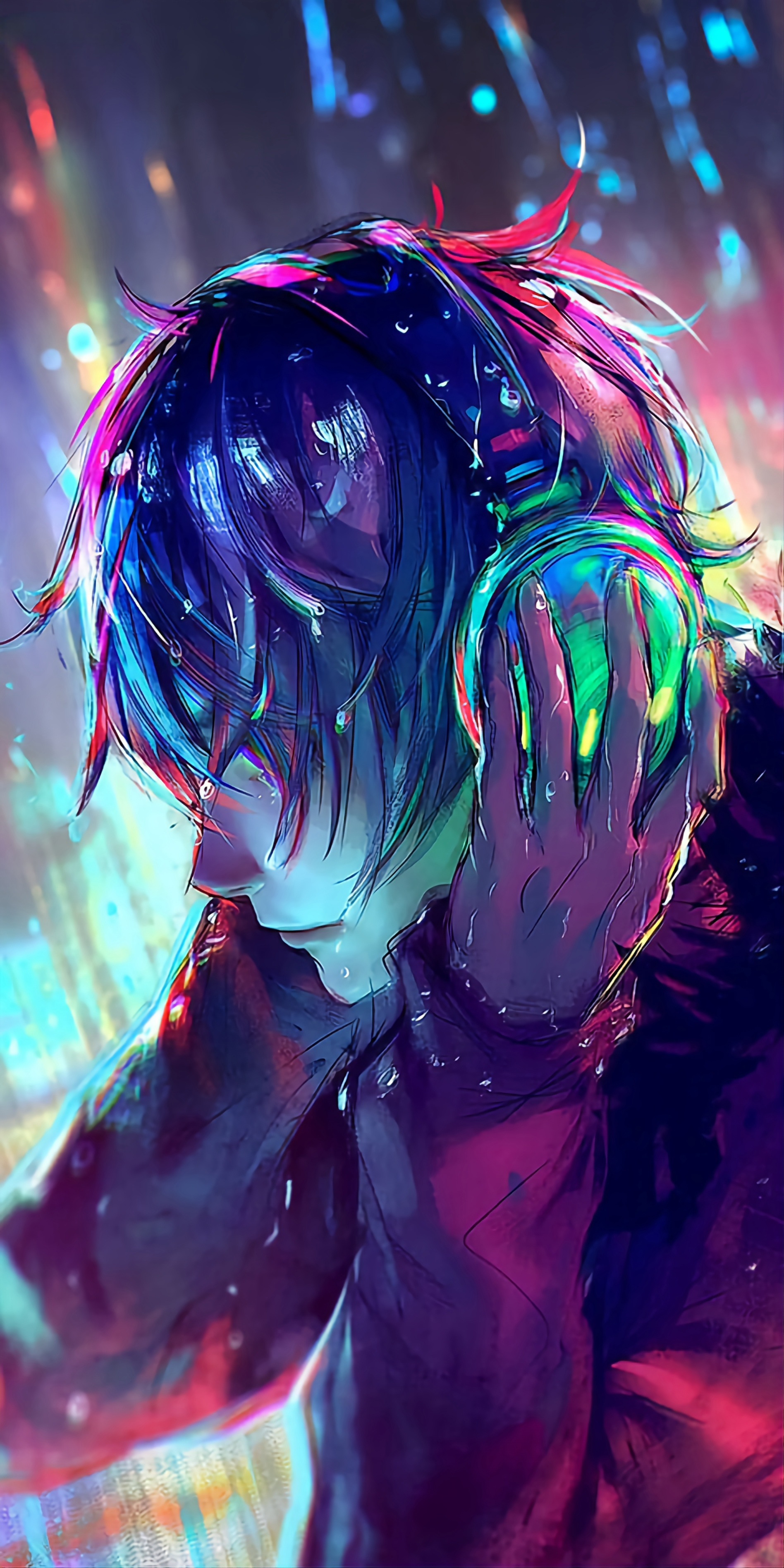 Wallpaper Anime Neon, Anime, Anime Art