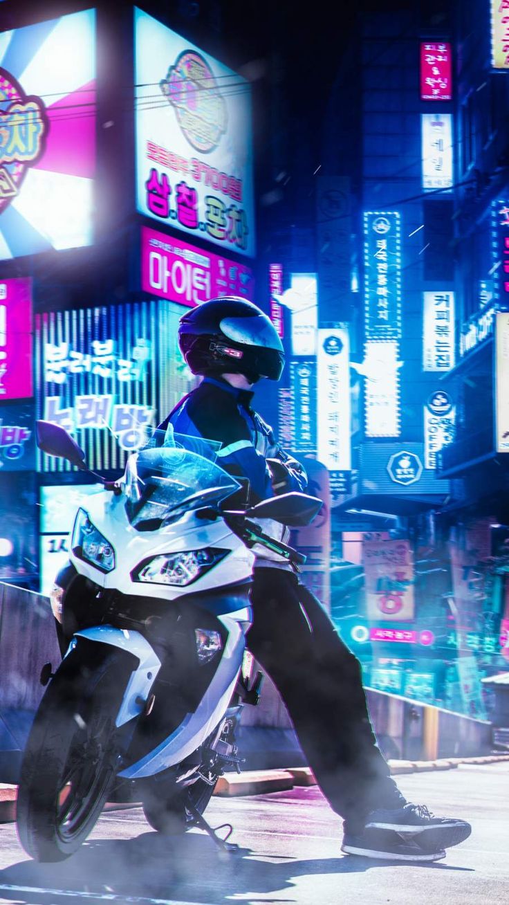 Kawasaki Biker iPhone Wallpaper