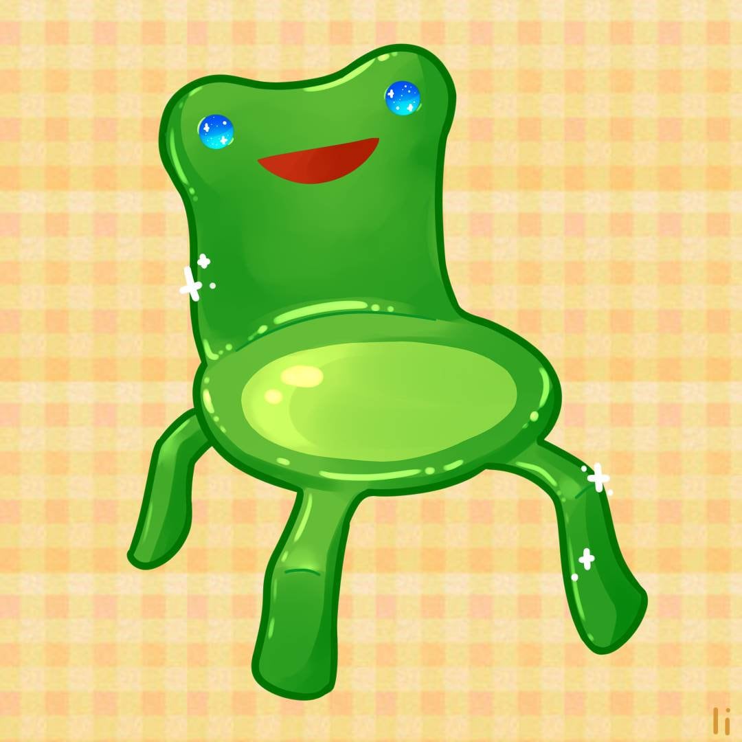 Froggy Chair Sticker Animal Crossing