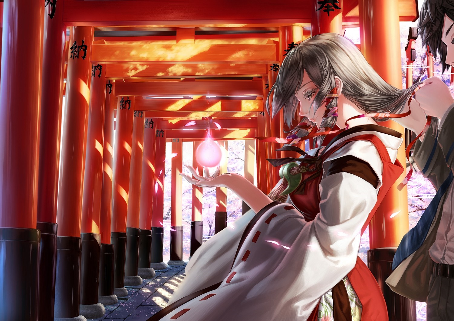 anime, red, Inari Konkon Koi