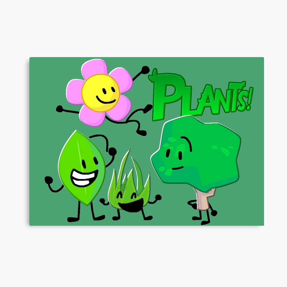 BFDI Plant Characters Metal Print