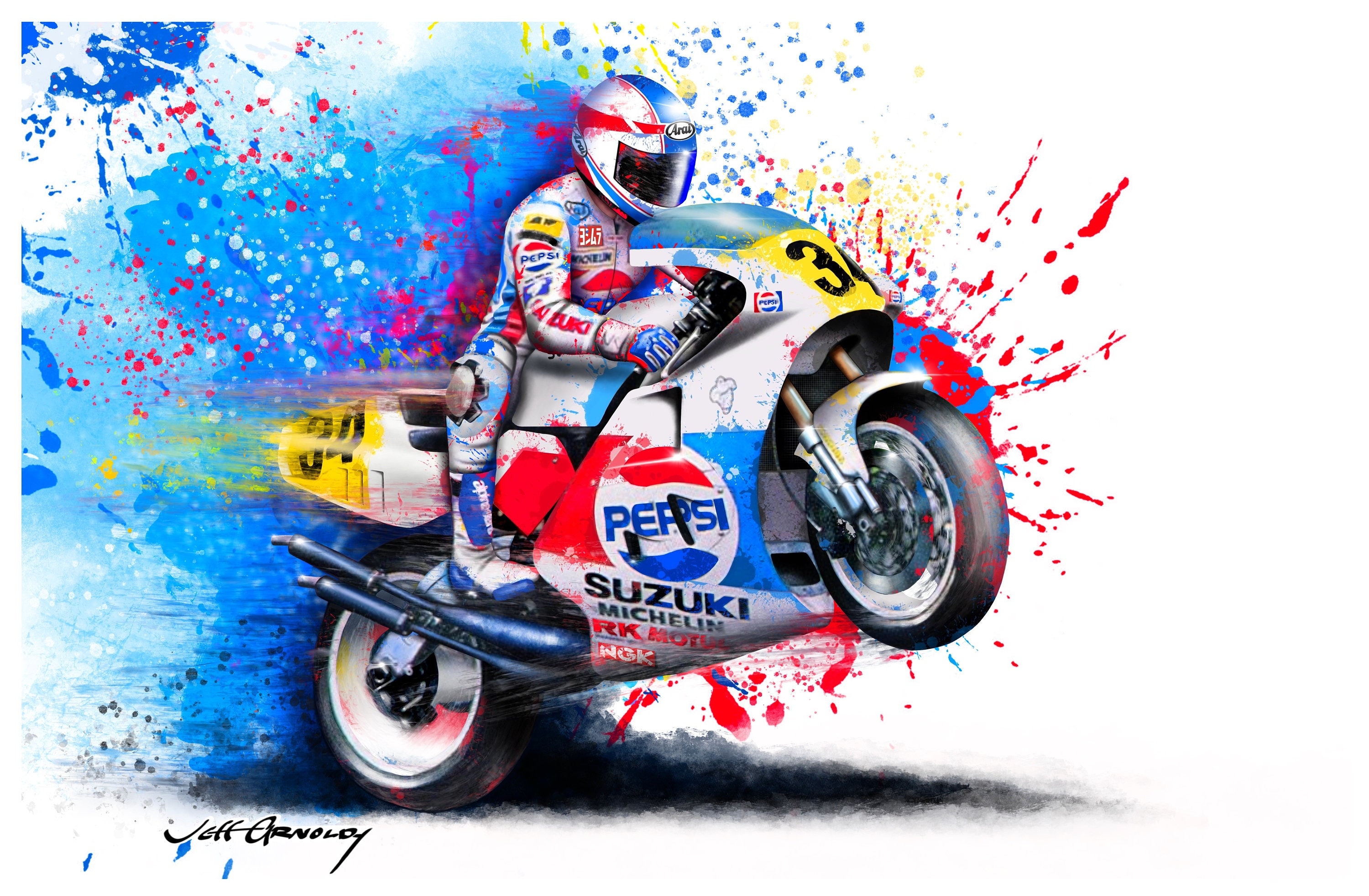 Kevin Schwantz Suzuki Pepsi 500