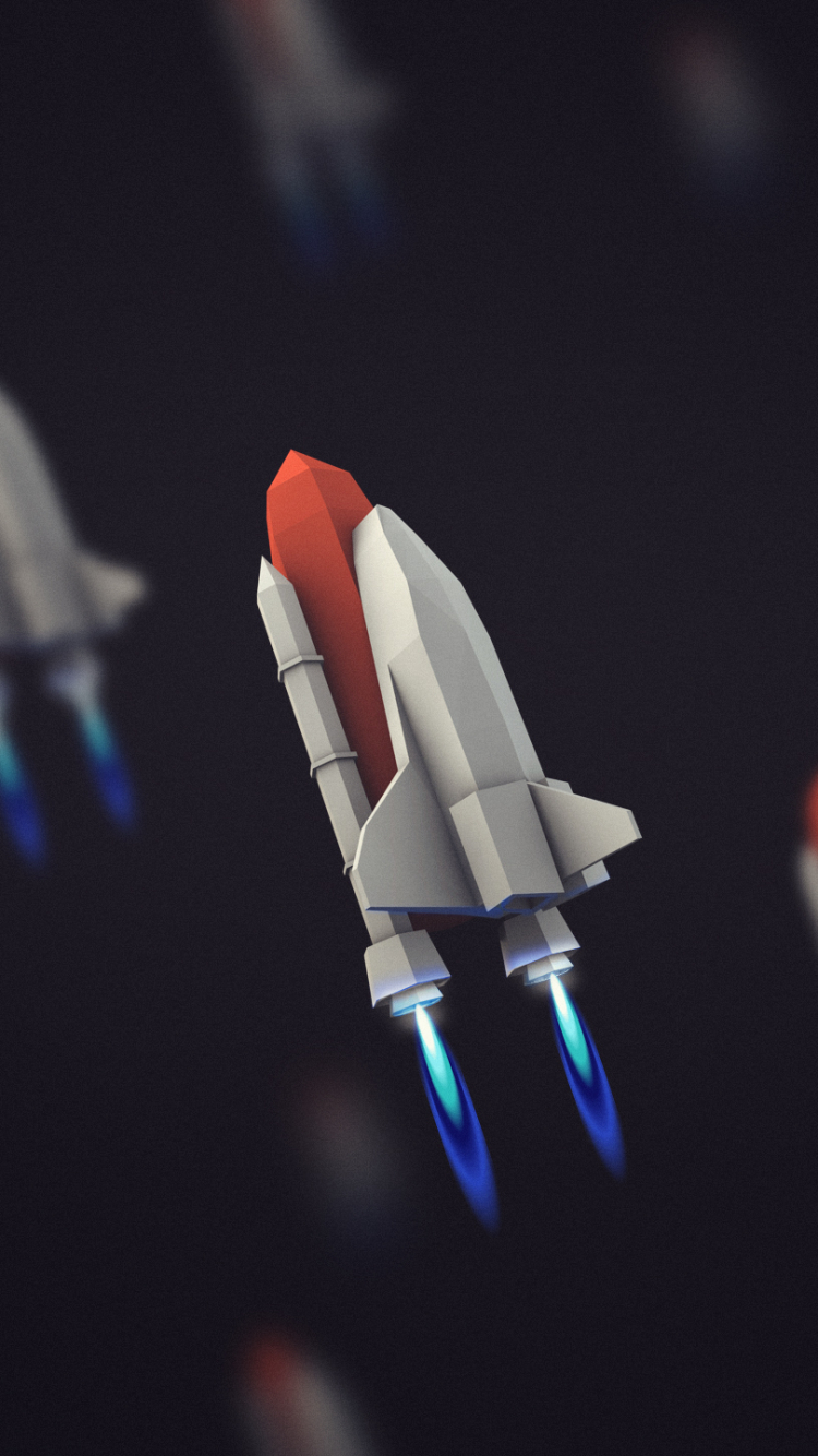 Mobile wallpaper: Shuttle, 3D, Rocket