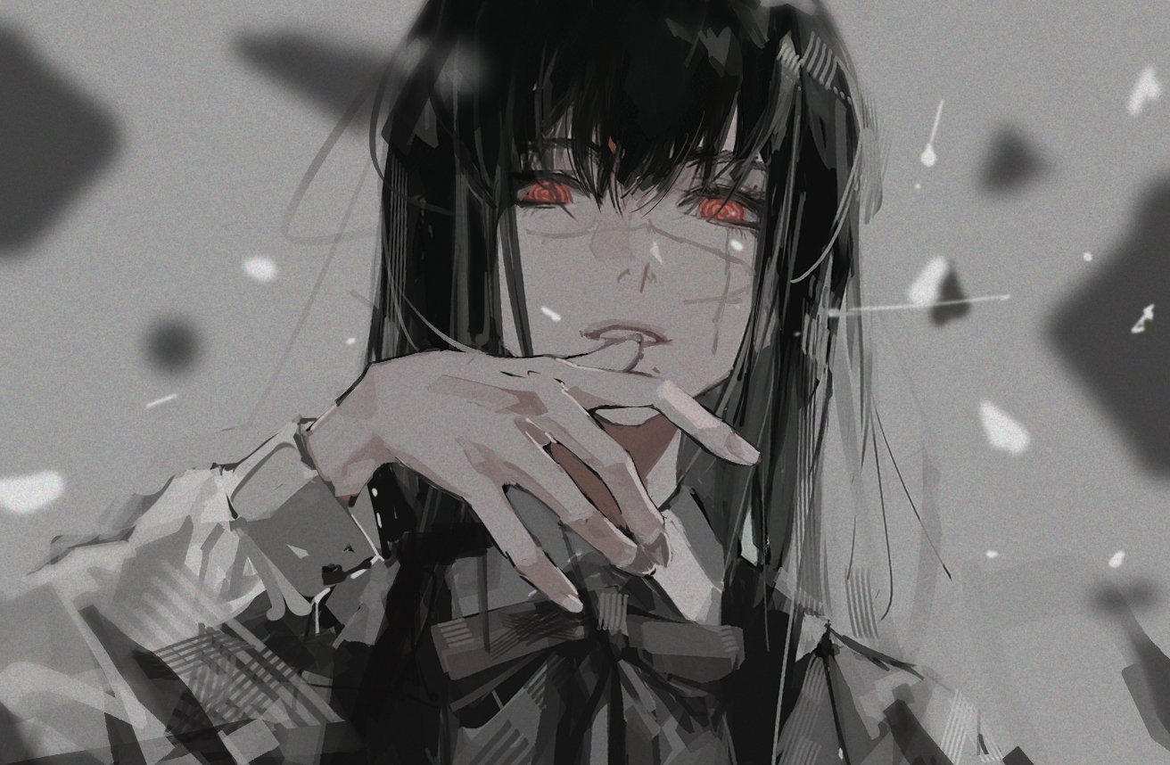 Wallpaper, Chainsaw Man, scars, red