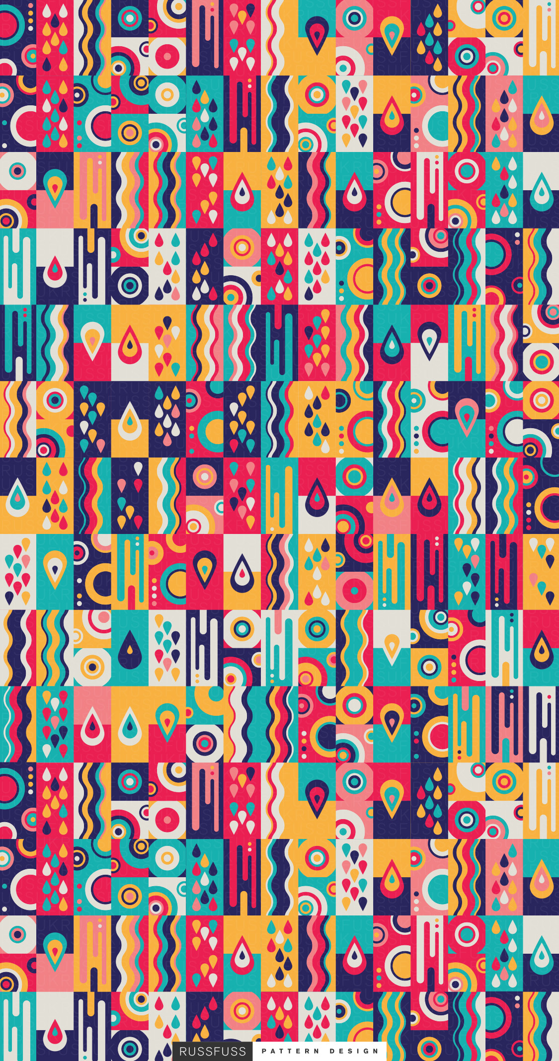 Phone Wallpaper. Russfuss Pattern Design