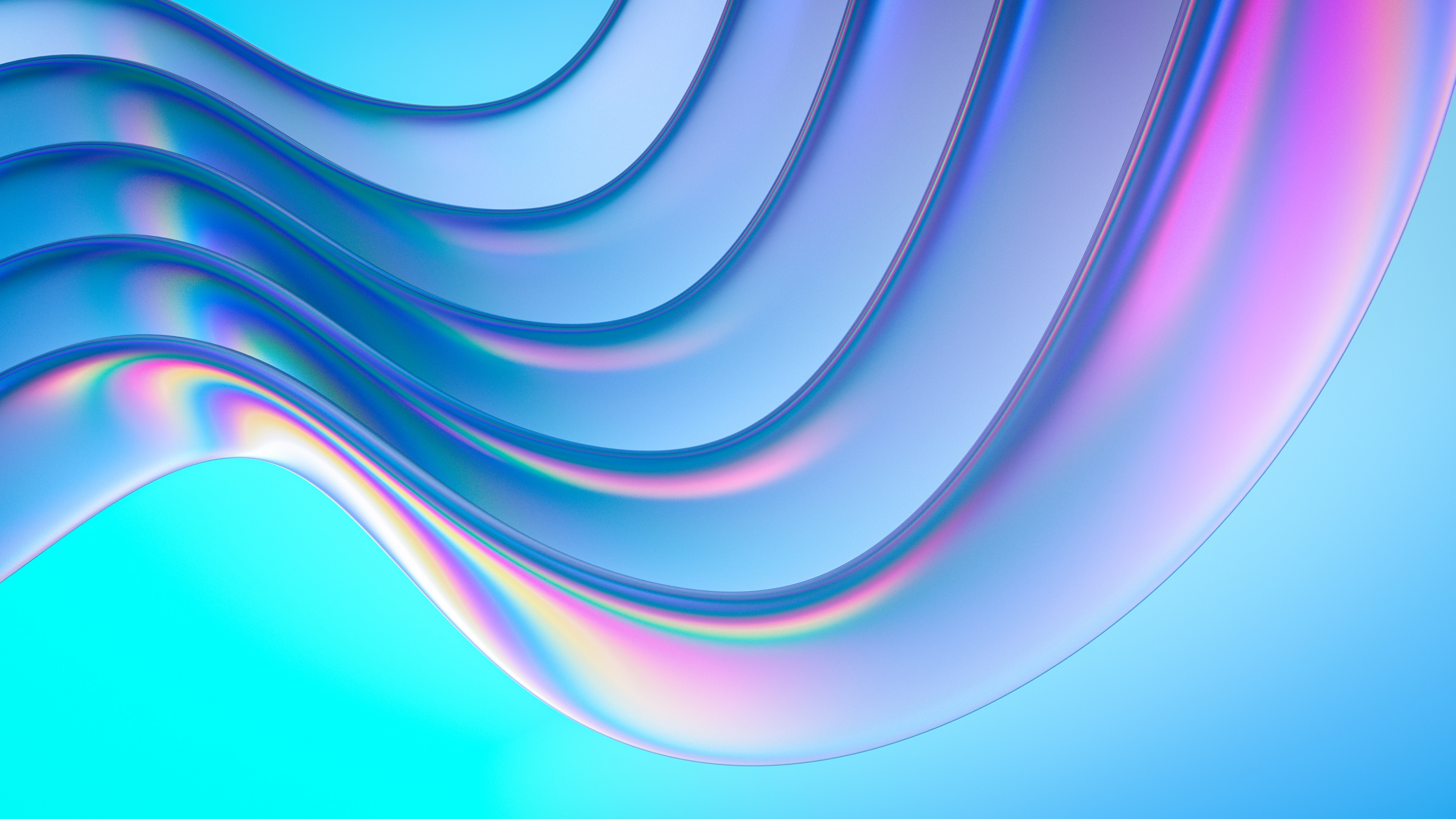 Windows 11 Wallpaper 4K, Glass, Colorful abstract, Ribbons